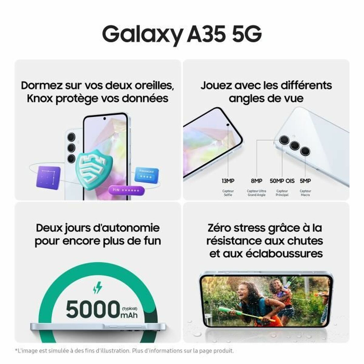 Смартфоны Samsung 6 GB RAM 128 Гб Синий Чёрный-4