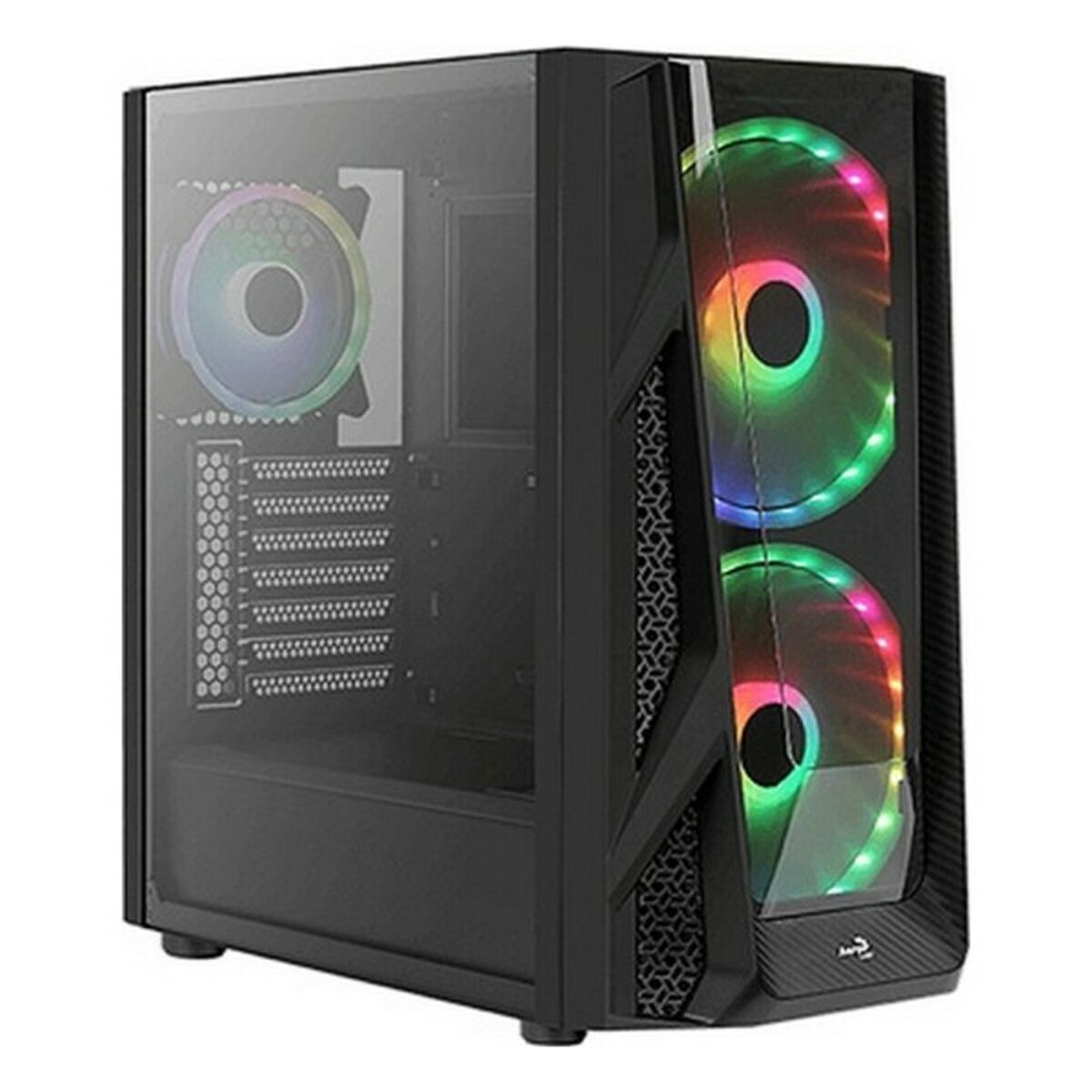 Блок полубашня Micro ATX / Mini ITX / ATX Aerocool ACCM-PB20033.11 RGB USB 3.0 Ø 20 cm Чёрный-3