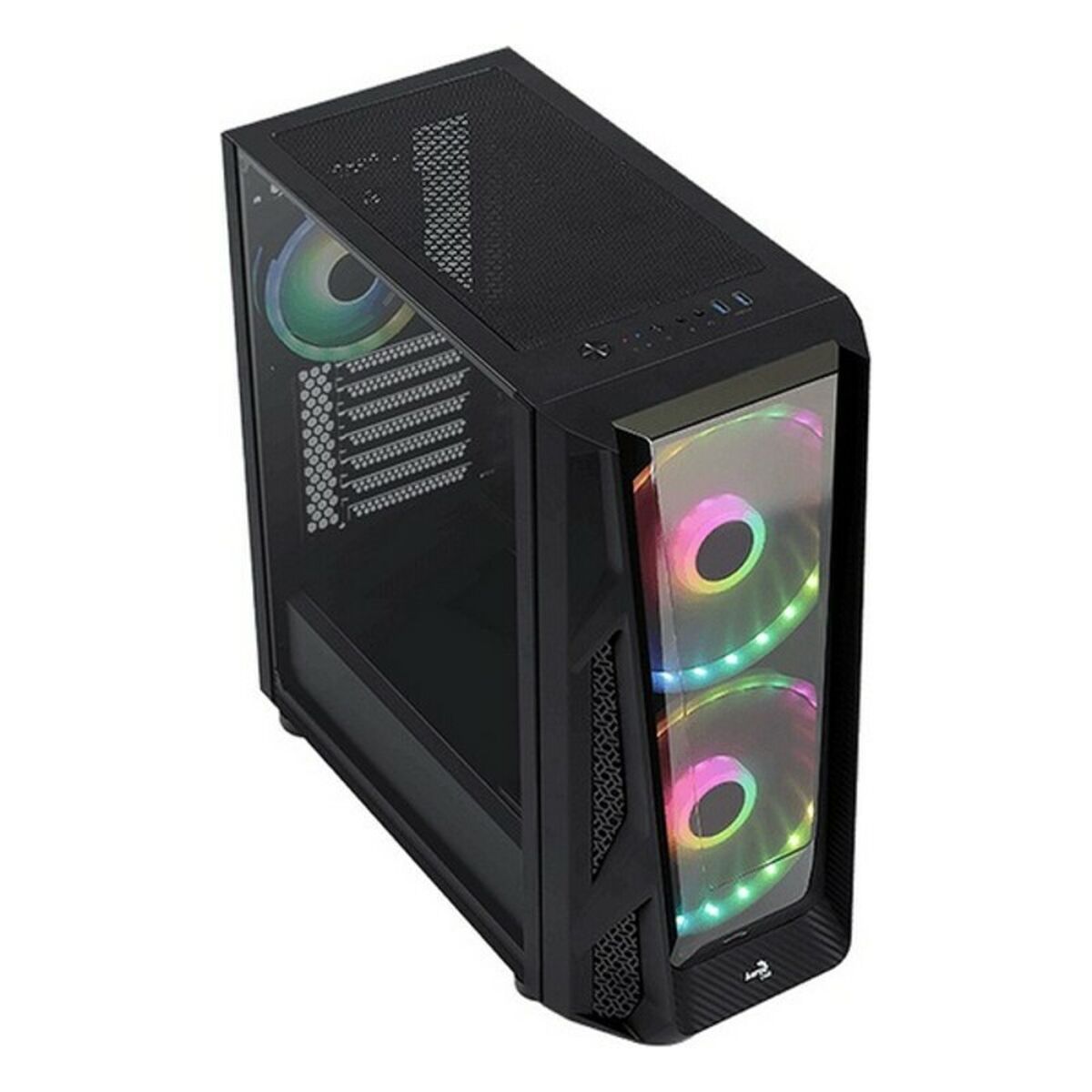 Блок полубашня Micro ATX / Mini ITX / ATX Aerocool ACCM-PB20033.11 RGB USB 3.0 Ø 20 cm Чёрный-4