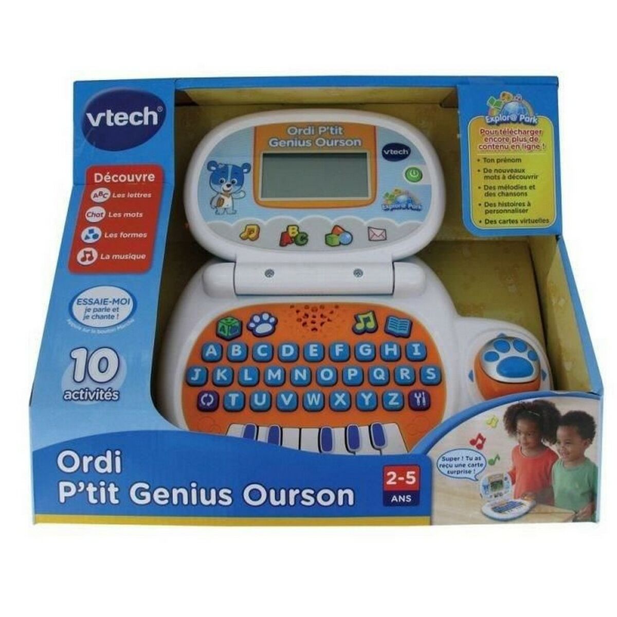 Портативный компьютер Vtech Genius Blue Bear 26 x 5,5 x 19,7 cm Образовательная игрушка FR-2