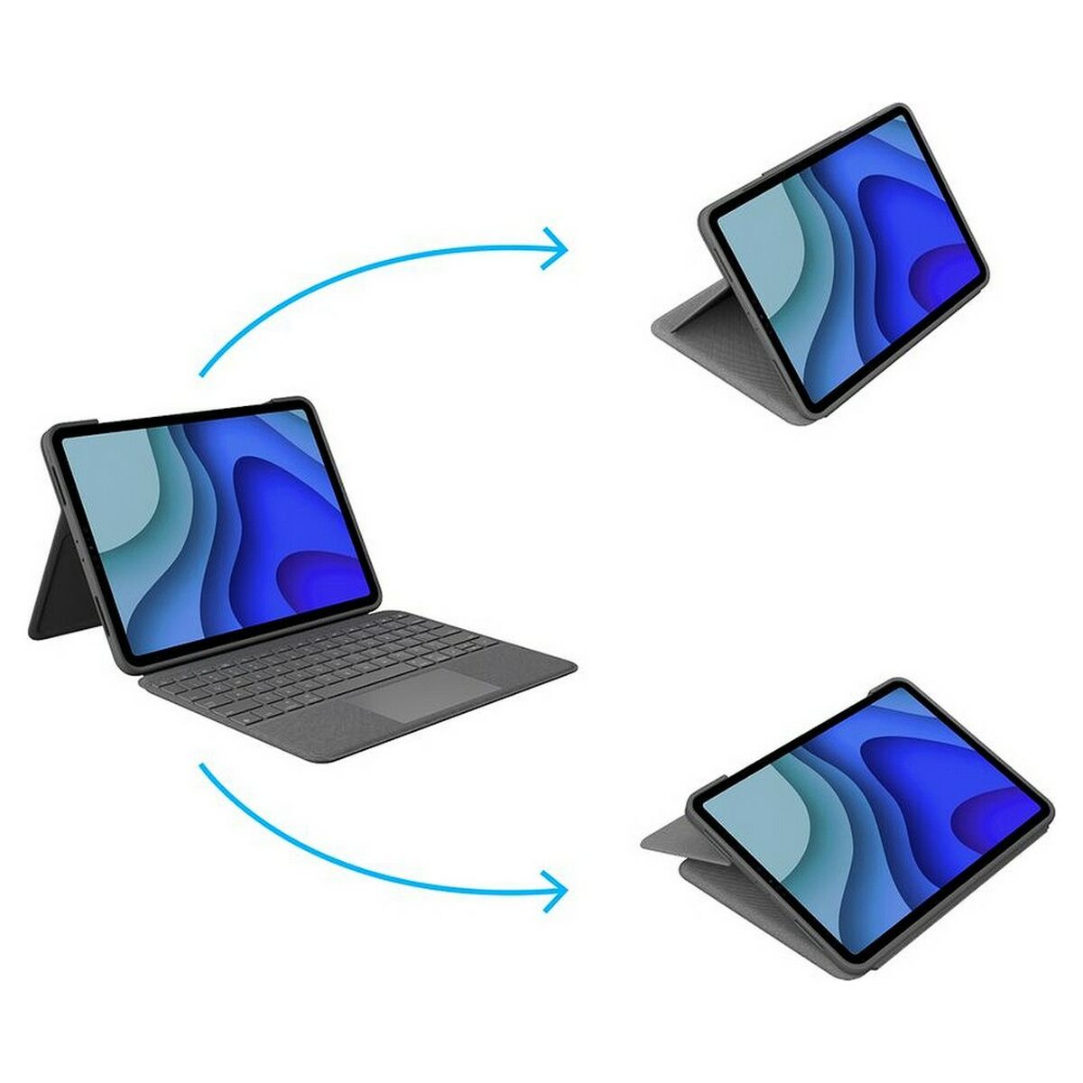 Logitech Azerty француз сұр пернетақтасы-6
