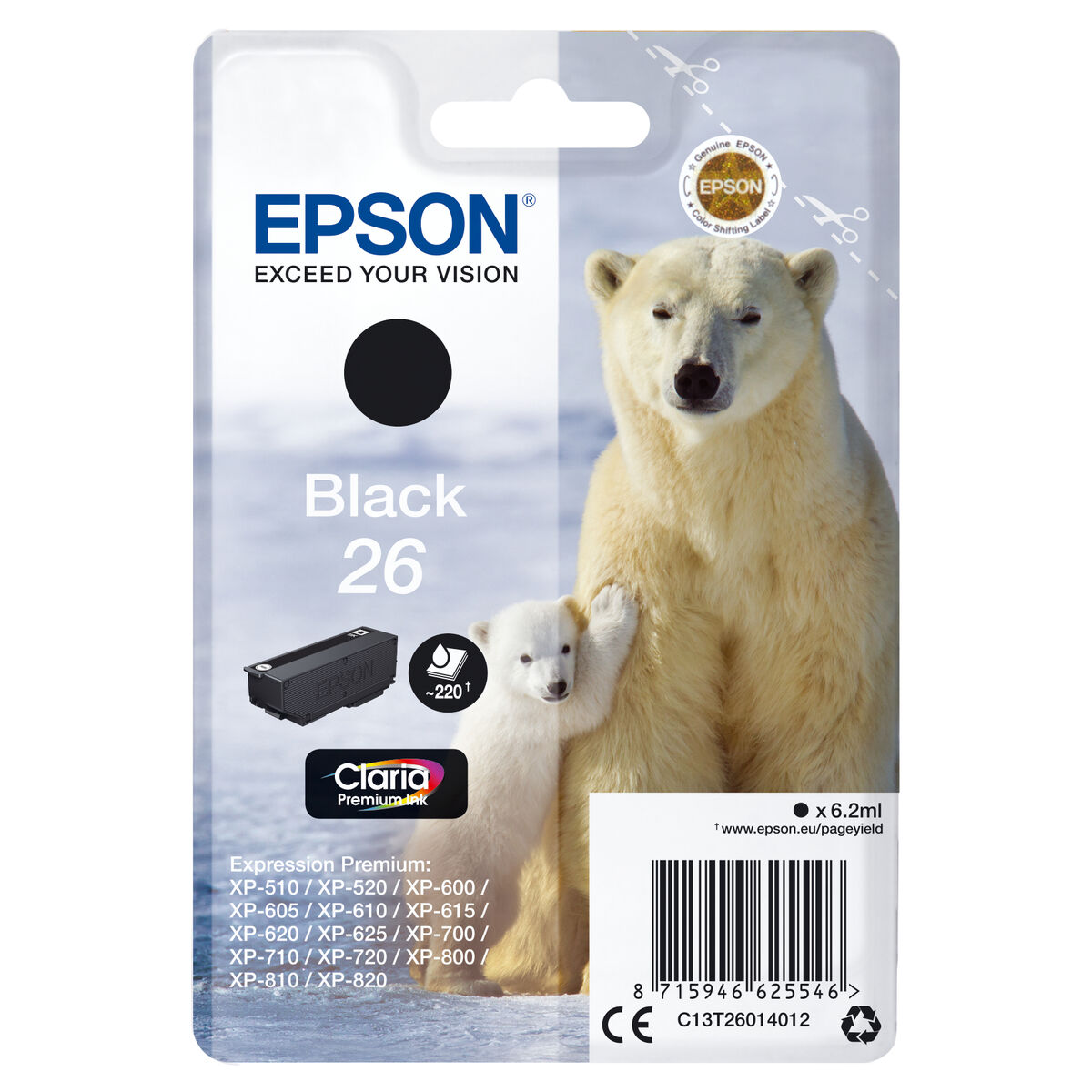 Cartucho de tinta original Epson T2601 Negro-2