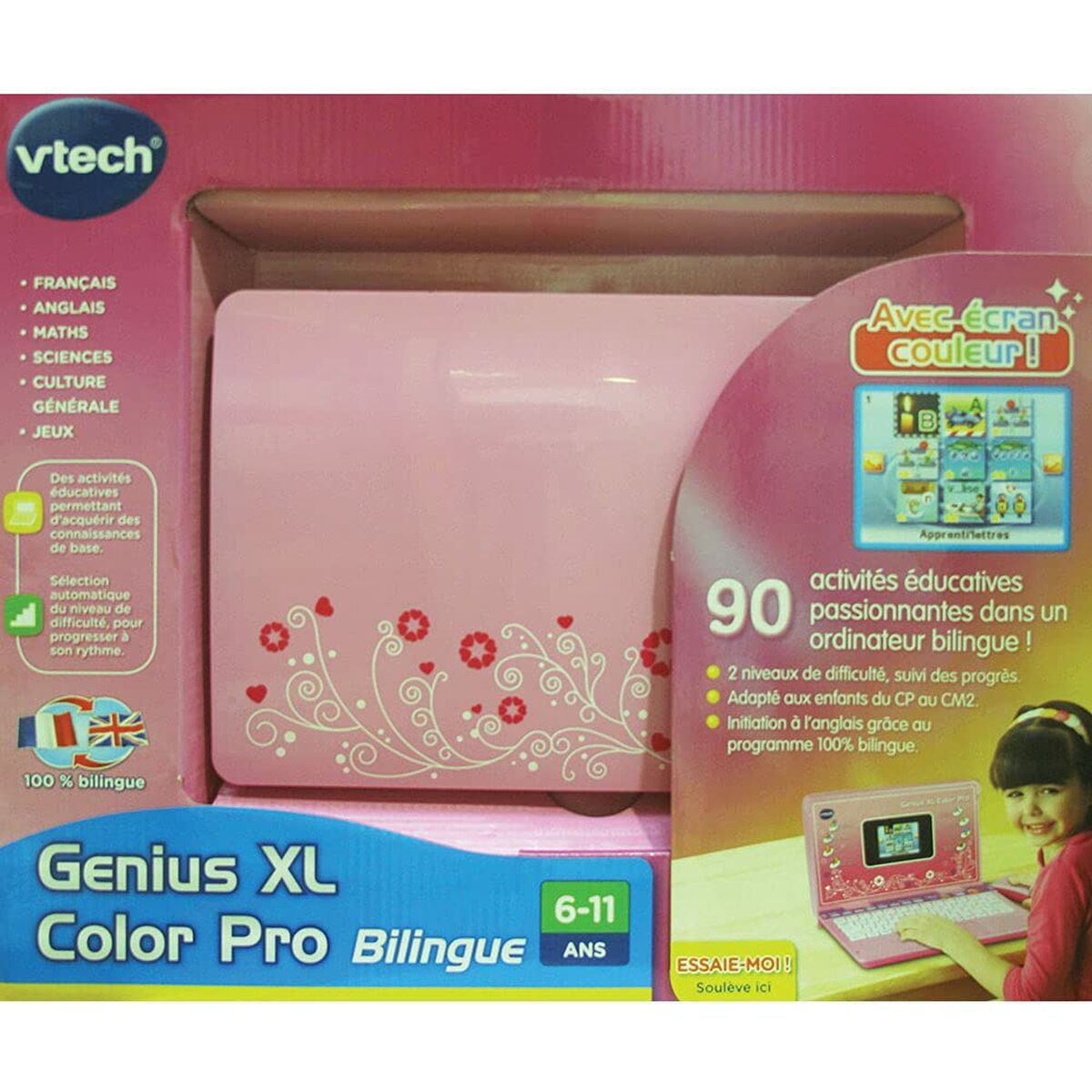 Портативный компьютер Vtech Genius XL Pro FR-EN Интерактивная игрушка + 6 Years-2