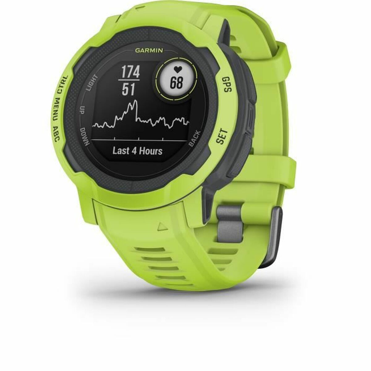 Умные часы GARMIN Instinct 2 лимонный 0,9 Зеленый Серый-2