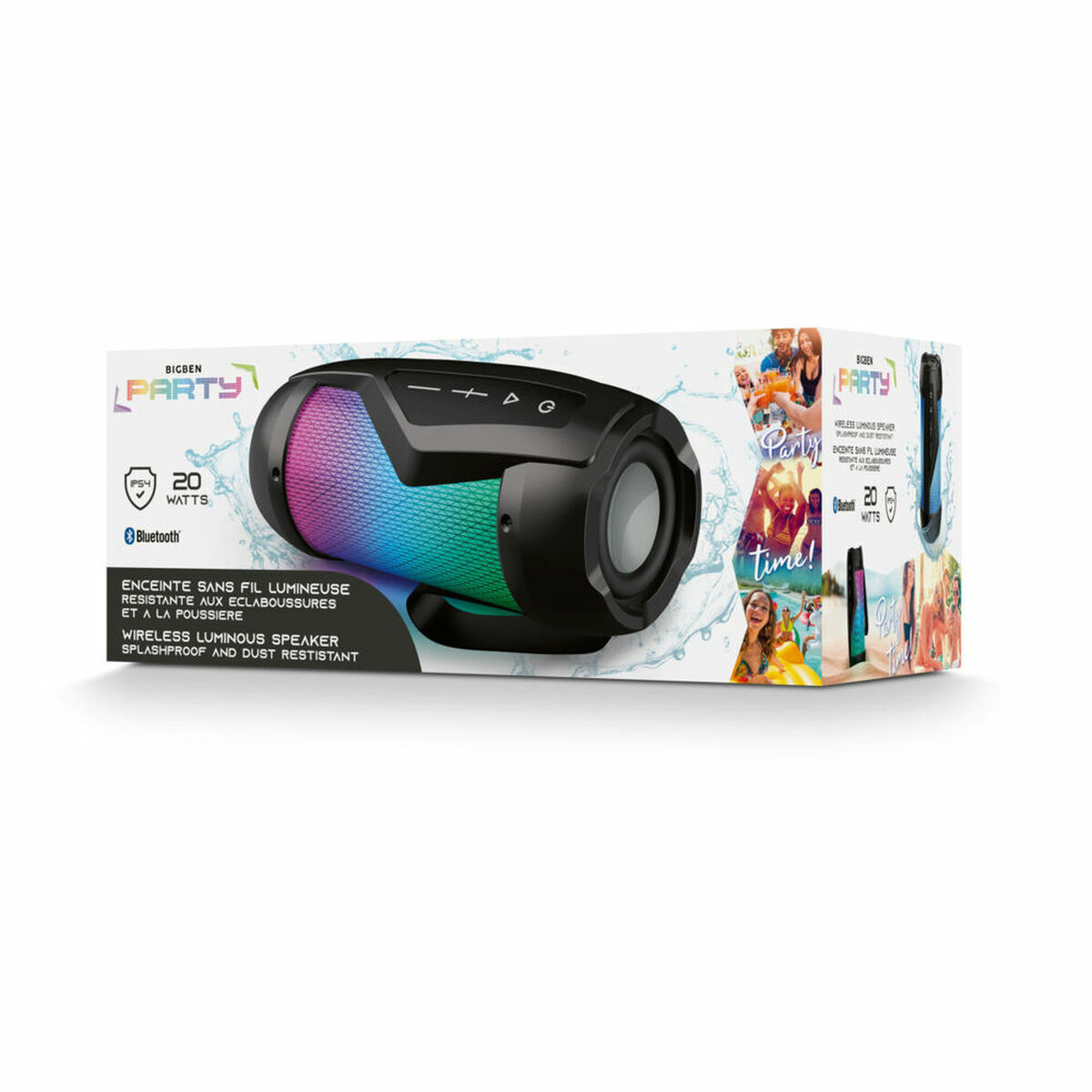 Портативный Bluetooth-динамик BigBen Connected PARTYBTIPMINI 20 W Чёрный-2