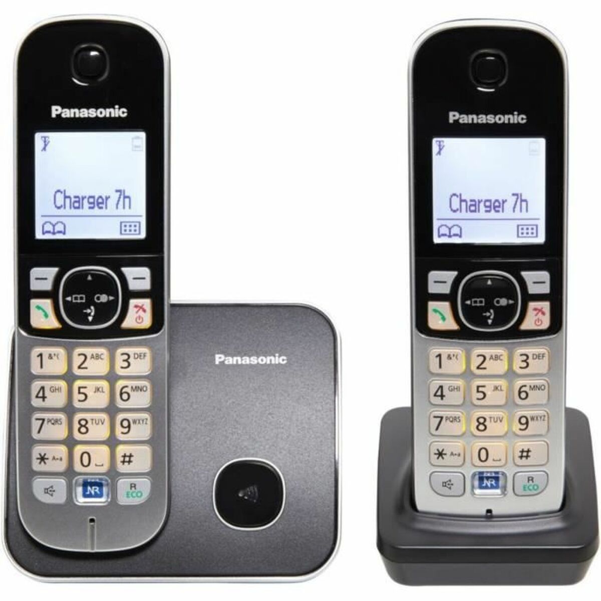 Беспроводный телефон Panasonic KX-TG6812FRB Серый Чёрный/Серебристый-3