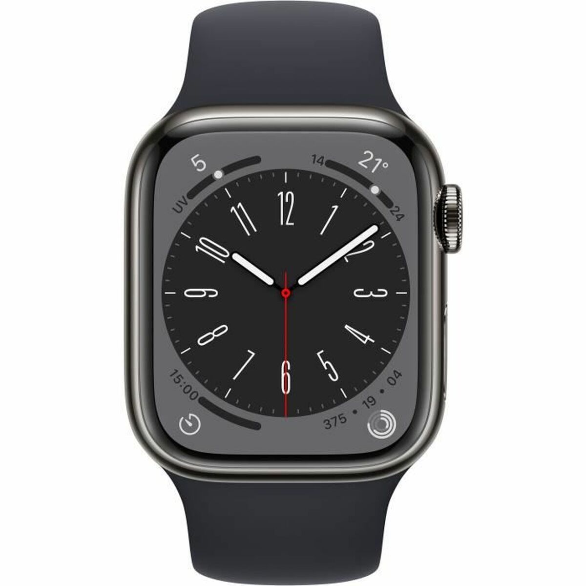 ساعت هوشمند اپل دیده بان سری 8 4G WatchOS 9 سیاه و سفید-2