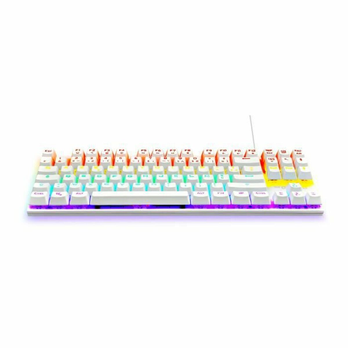 Juego de teclado Gaming The G-Lab Mercury AZERTY Blanco-4