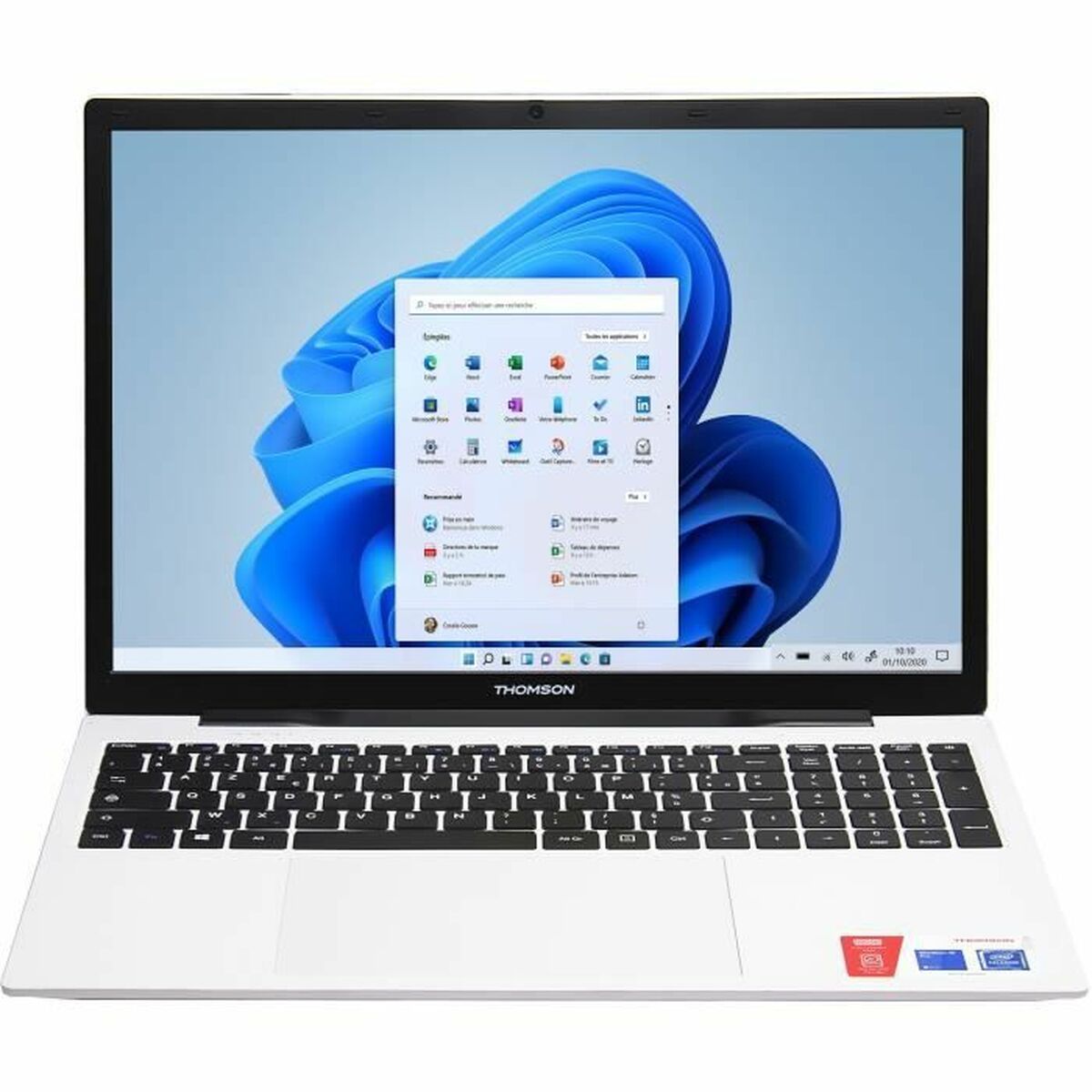 Ноутбук Thomson TH17V2C4WH128 Intel Celeron N4020 4 GB RAM 128 Гб SSD Azerty французский Белый AZERTY-2