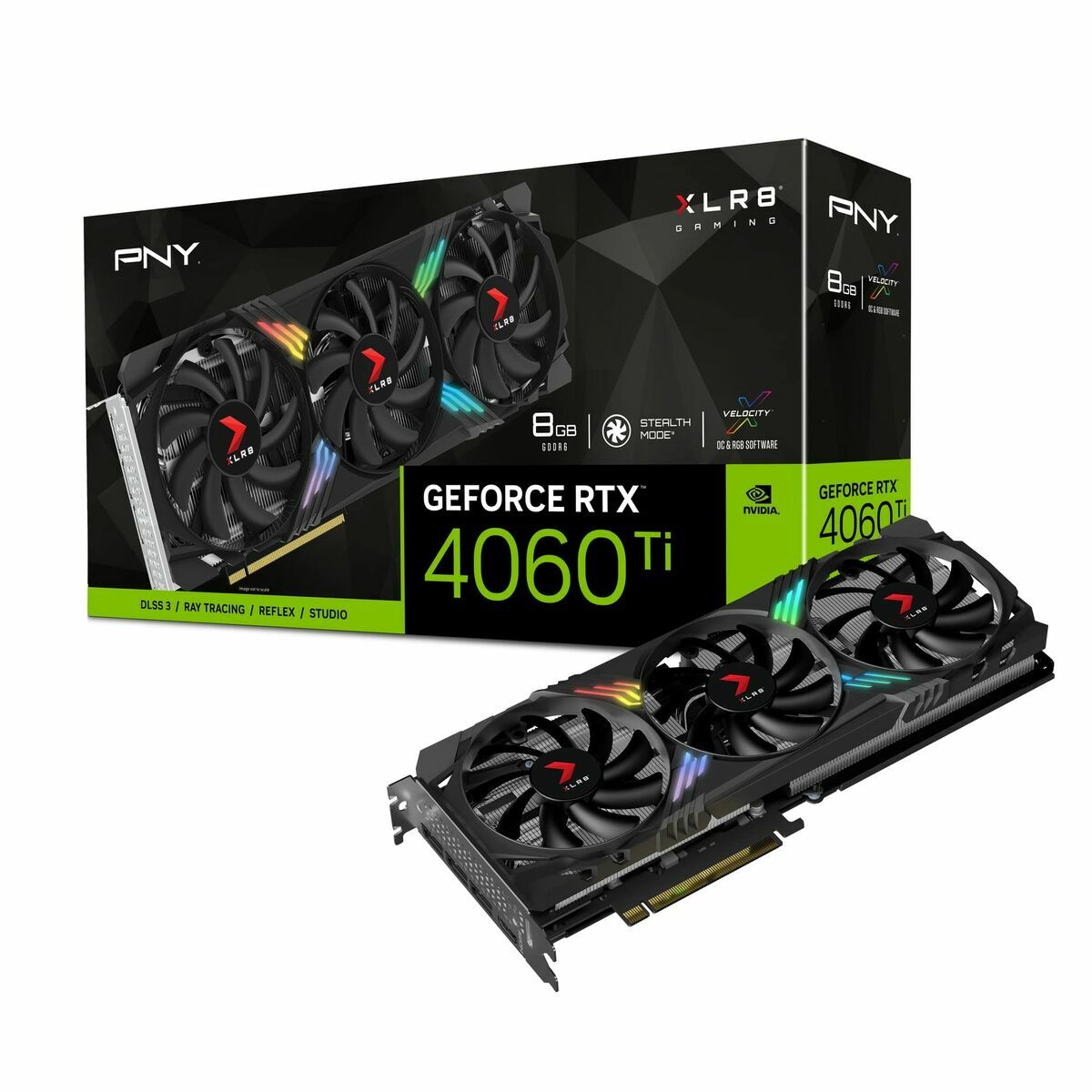 Графическая карта PNY VCG4060T8TFXXPB1 Geforce RTX 4060 Ti 8 GB GDDR6-2