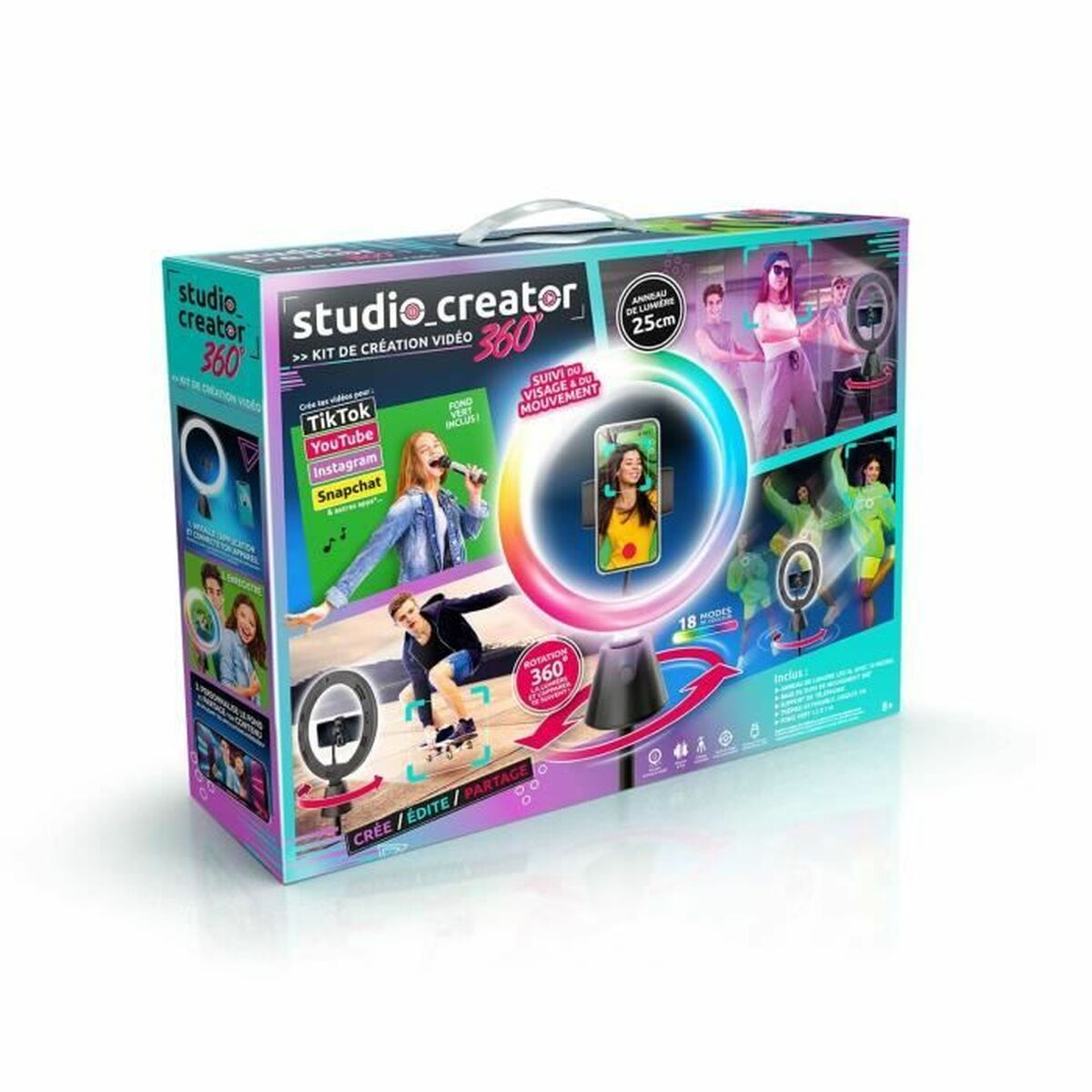 Кольцевой светильник для селфи Canal Toys Studio creator video maker KIT 360º-2