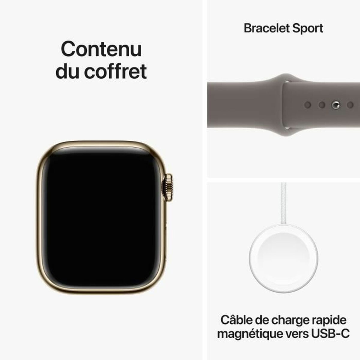 Умные часы Apple Series 9 Коричневый Позолоченный 41 mm-2