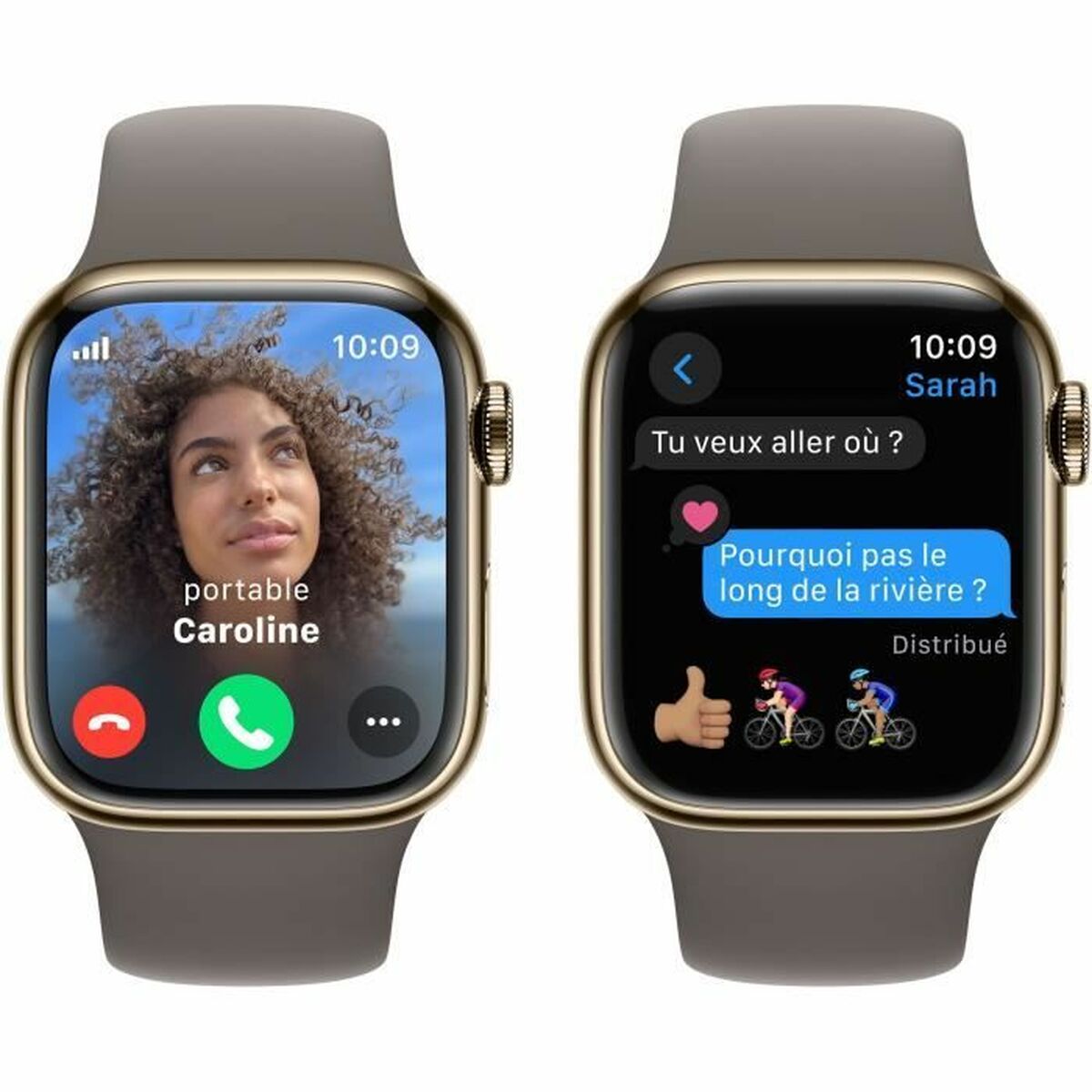 Умные часы Apple Series 9 Коричневый Позолоченный 41 mm-3