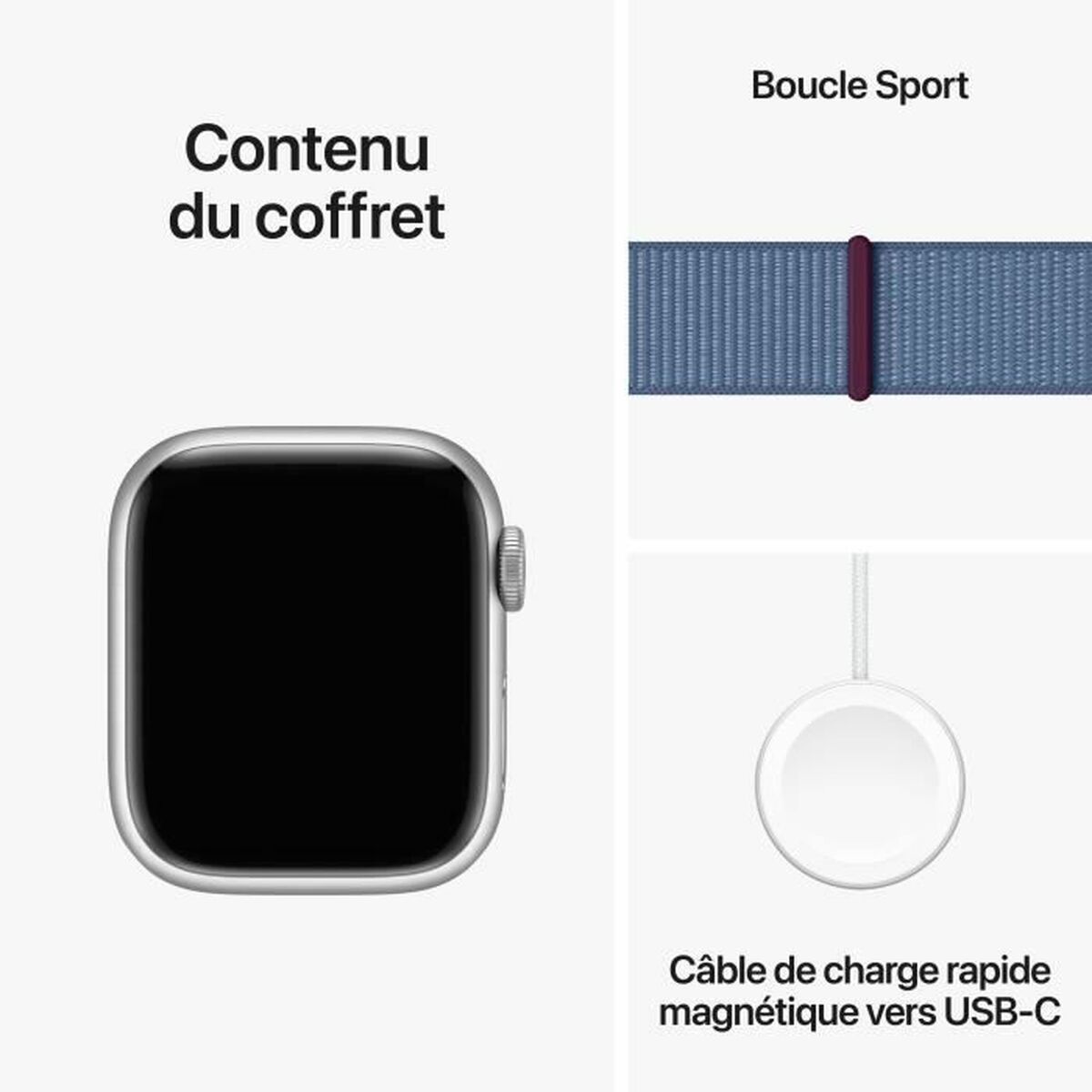 Умные часы Apple Series 9 Синий Серебристый 41 mm-2