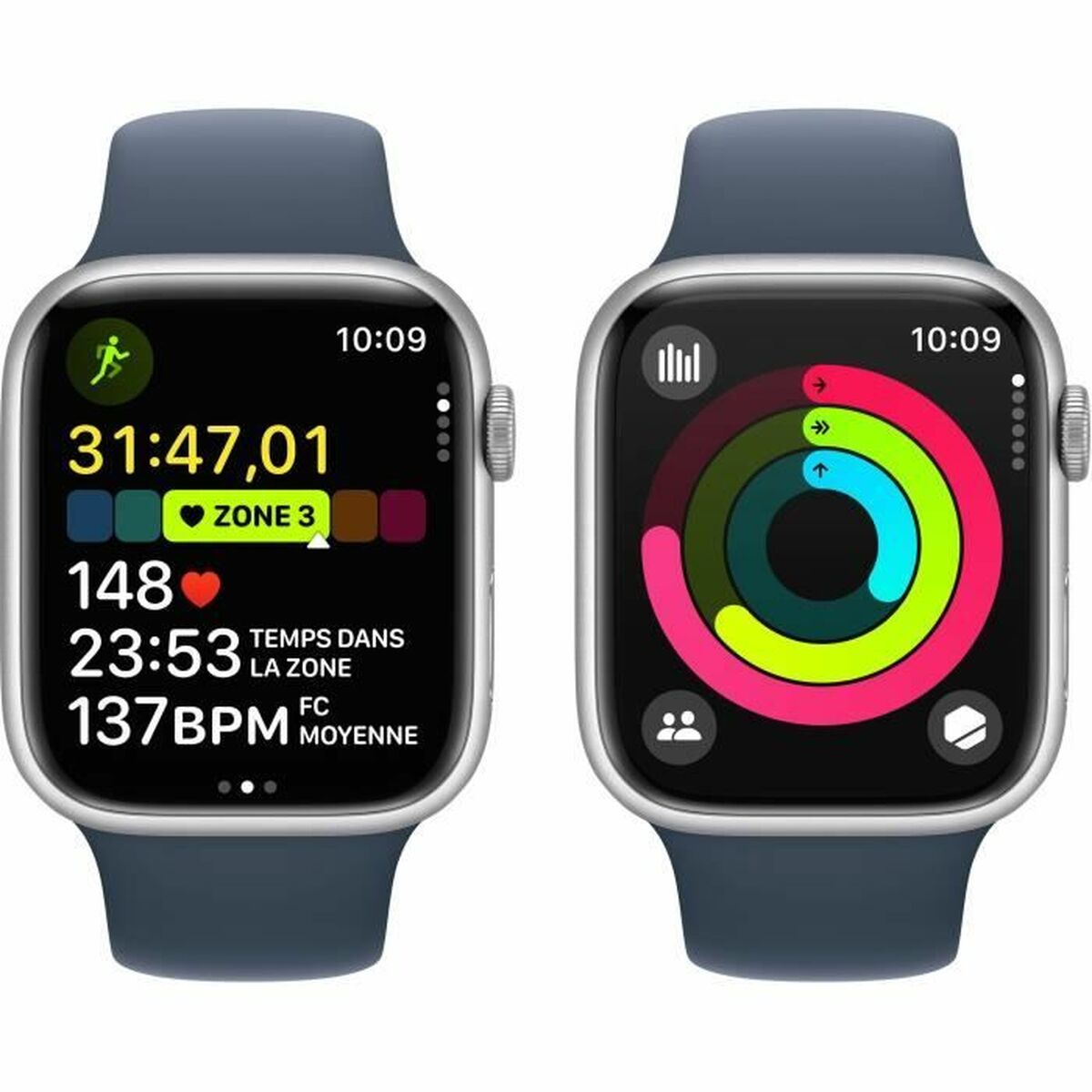 Умные часы Apple Series 9 Синий Серебристый 45 mm-3