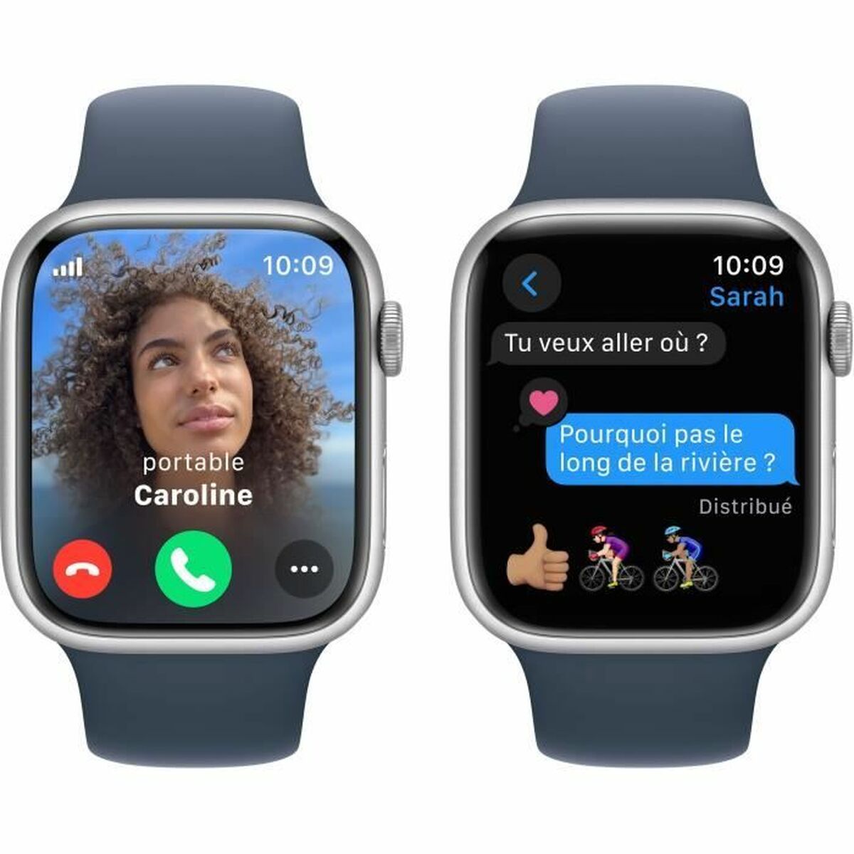 Умные часы Apple Series 9 Синий Серебристый 45 mm-4