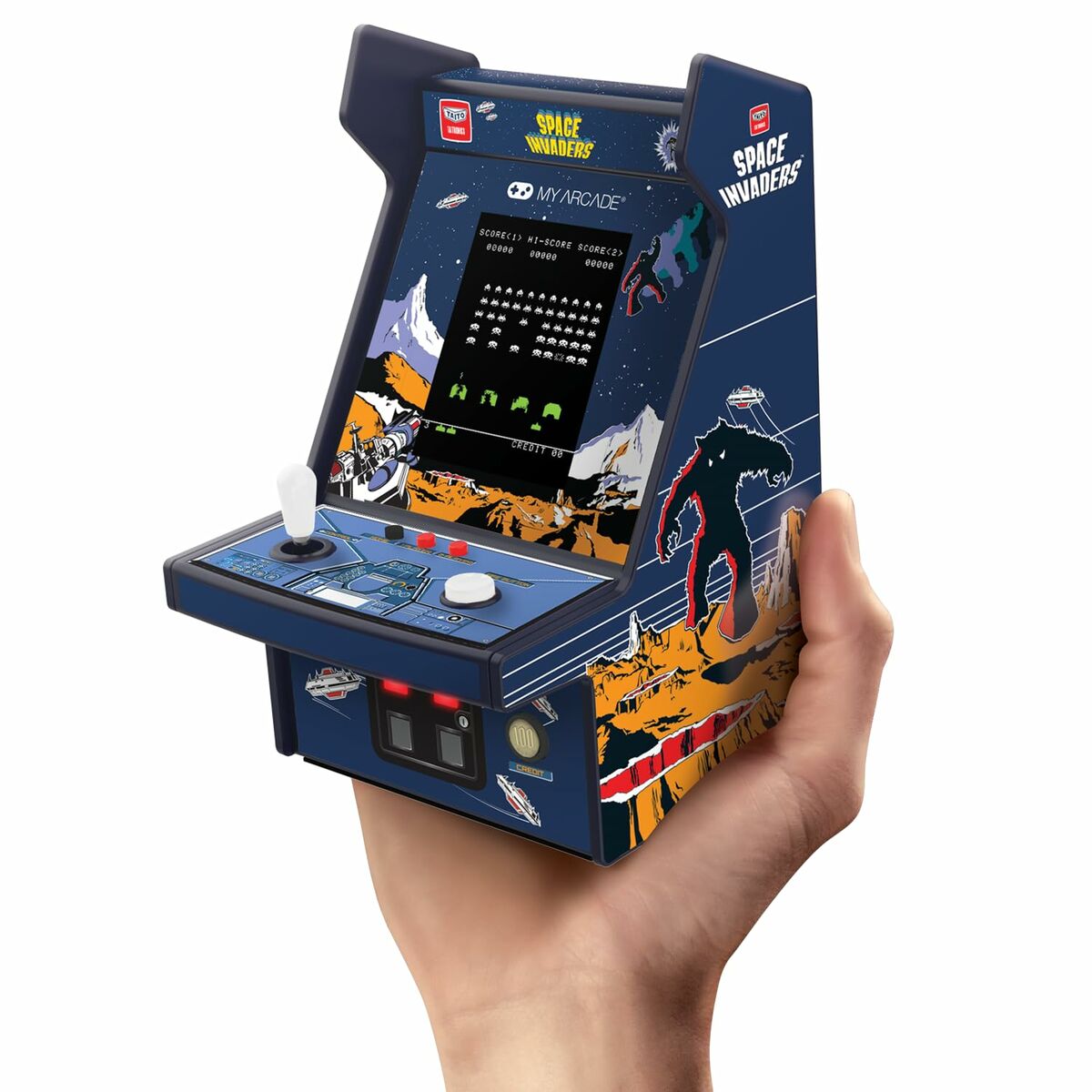 Портативная видеоконсоль My Arcade Micro Player PRO - Space Invaders Retro Games-2