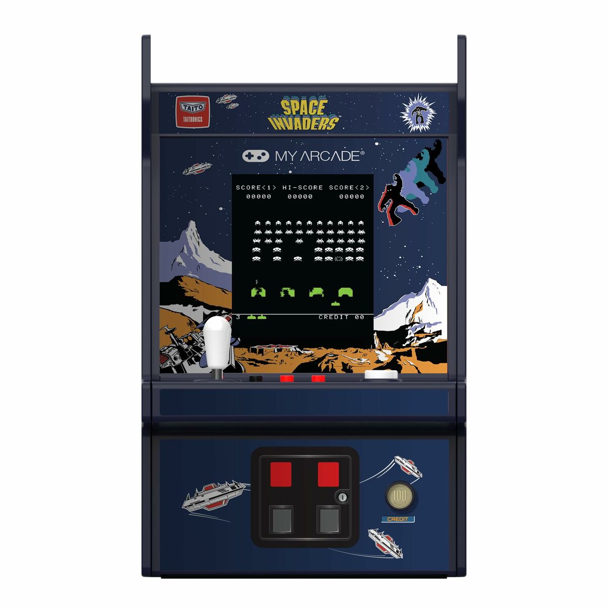 Портативная видеоконсоль My Arcade Micro Player PRO - Space Invaders Retro Games-3