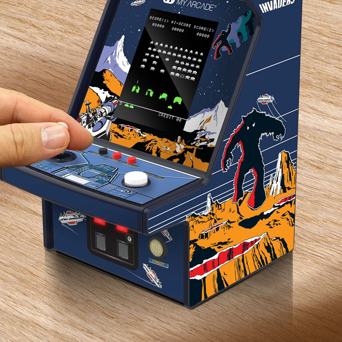 Портативная видеоконсоль My Arcade Micro Player PRO - Space Invaders Retro Games-4