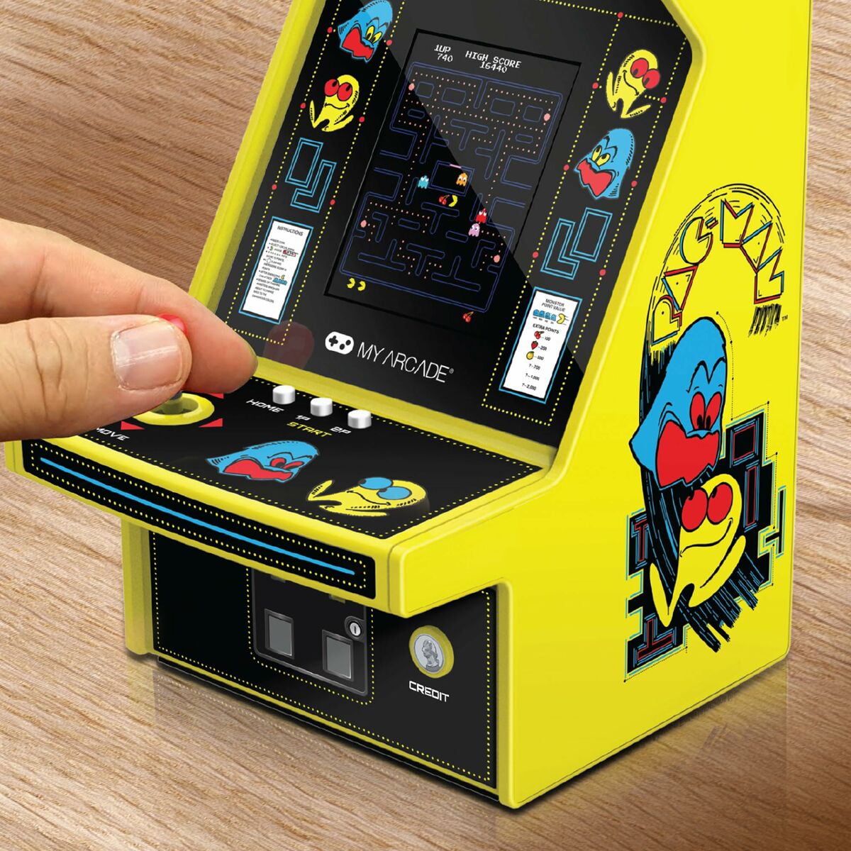 Портативная видеоконсоль My Arcade Micro Player PRO - Pac-Man Retro Games Жёлтый-4
