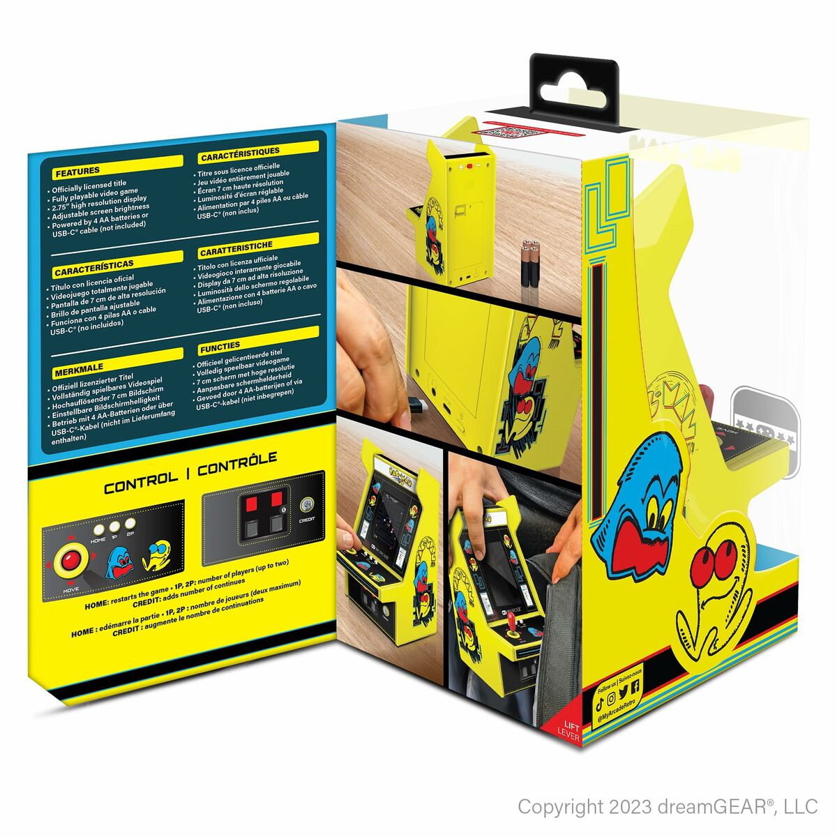 Портативная видеоконсоль My Arcade Micro Player PRO - Pac-Man Retro Games Жёлтый-8
