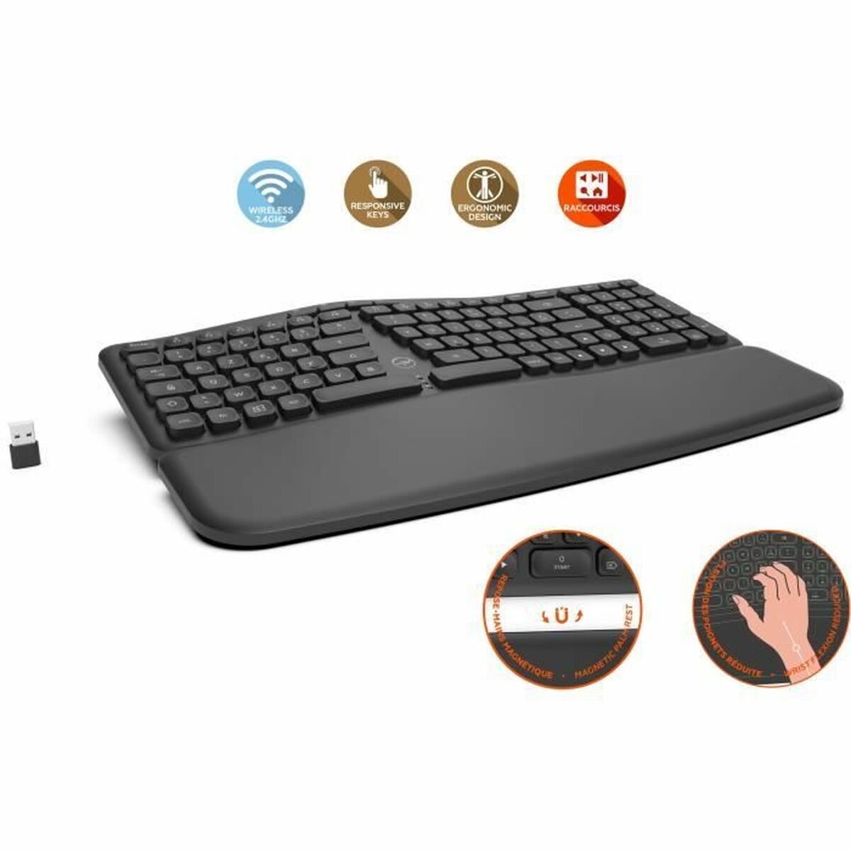 Teclado Bluetooth Mobility Lab MOBILITY LAB - ML313153 Black AZERTY-3