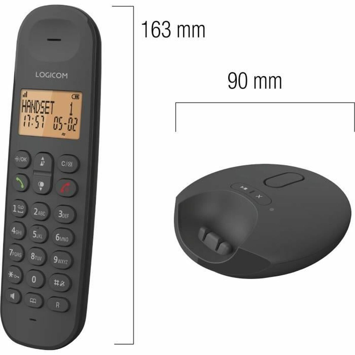 Стационарный телефон Logicom DECT ILOA 255T DUO Чёрный-2
