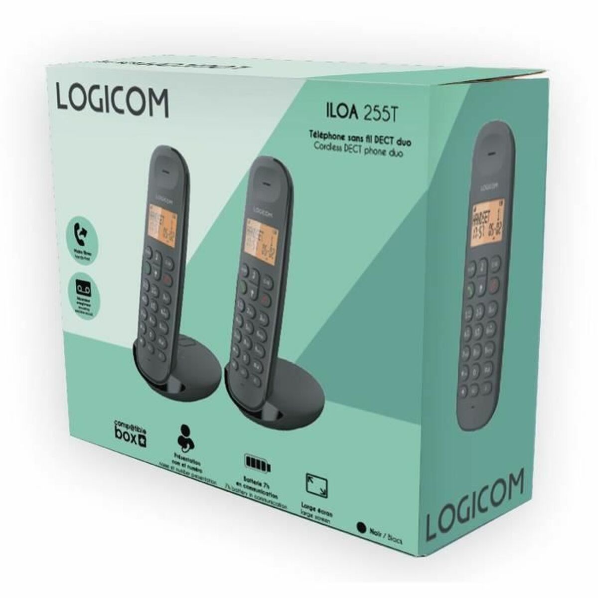 Стационарный телефон Logicom DECT ILOA 255T DUO Чёрный-5