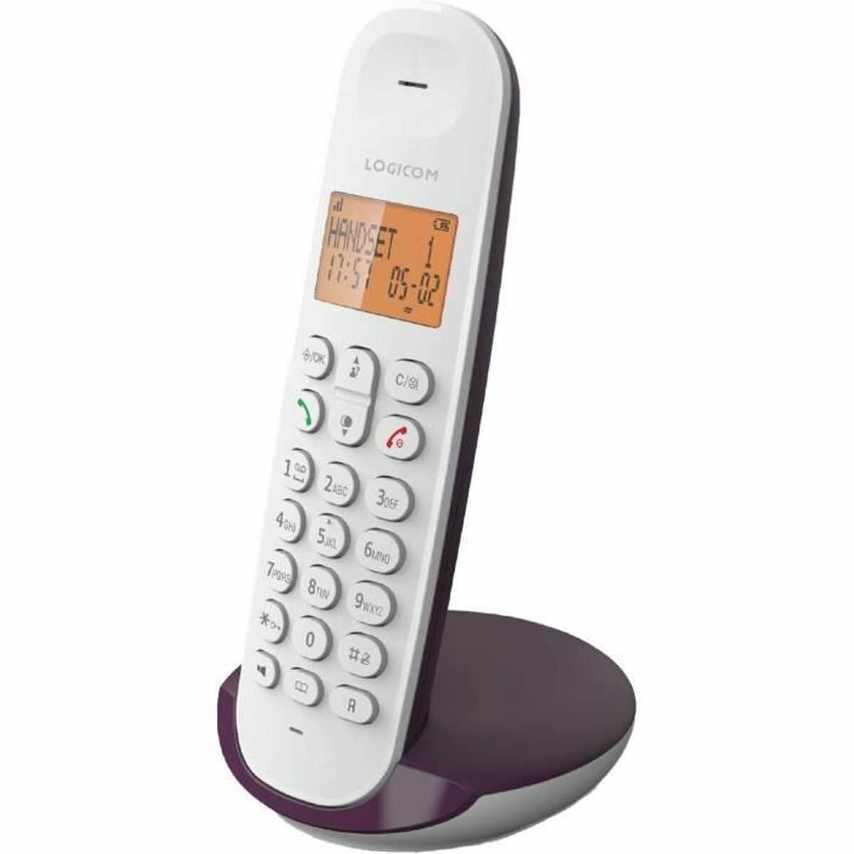 Стационарный телефон Logicom DECT ILOA 150 SOLO Баклажан-6