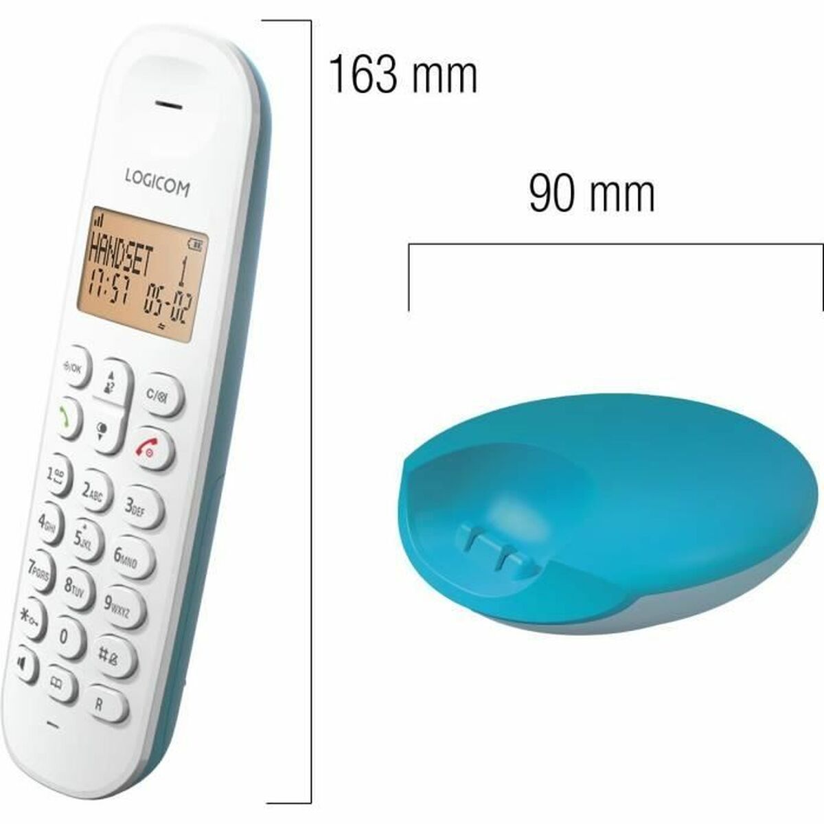 Стационарный телефон Logicom DECT ILOA 150 SOLO бирюзовый-5