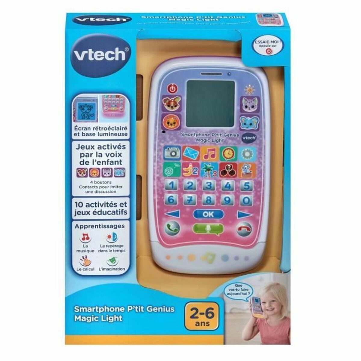 Игрушечный телефон Vtech Smartphone P´tit Genius Magic Light (FR)-4