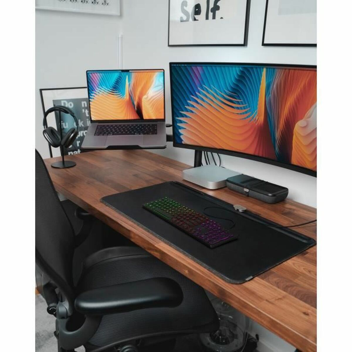 لوحة مفاتيح AZERTY Lab Black-6