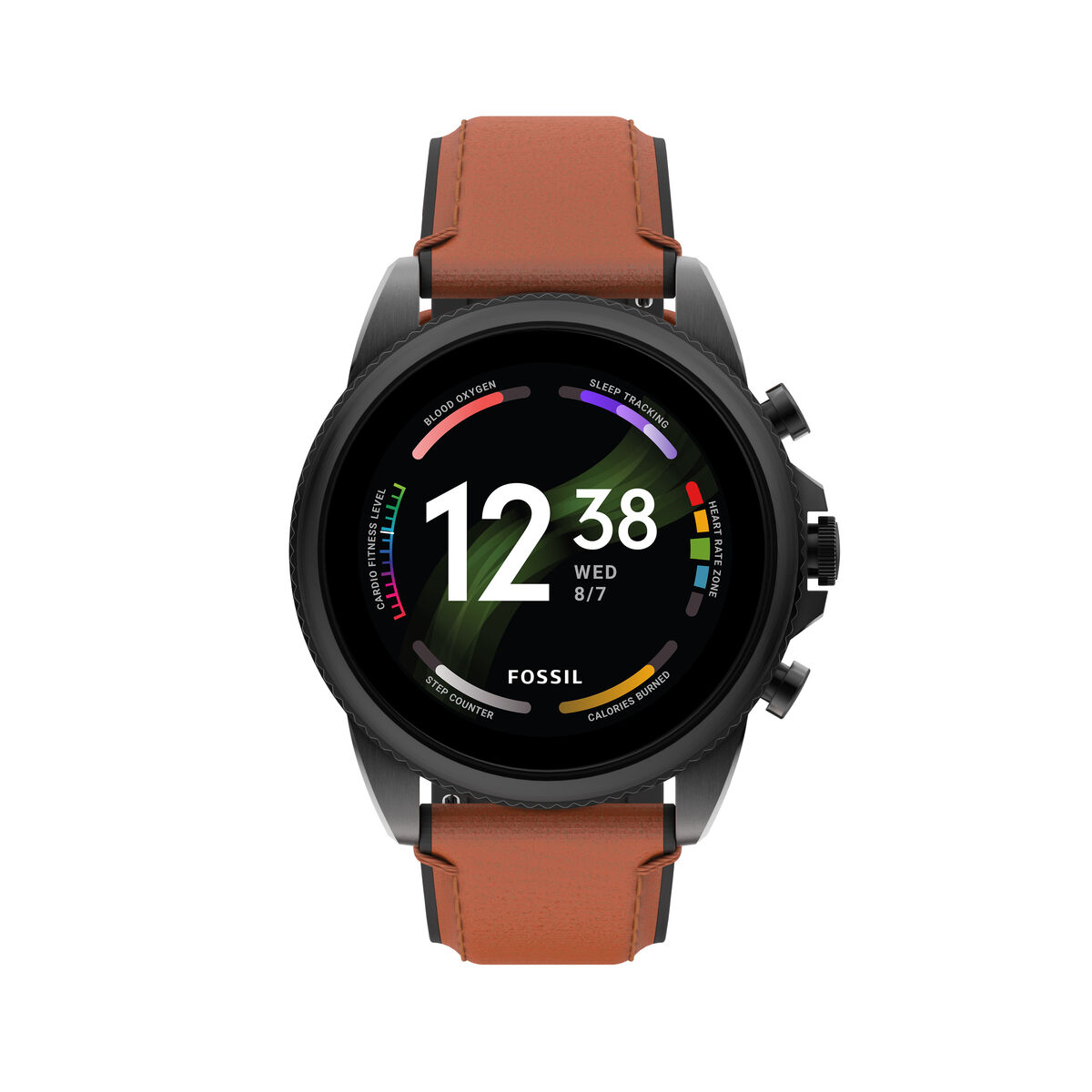 Reloj inteligente Fossil FTW4062 Negro Marrón 1,28