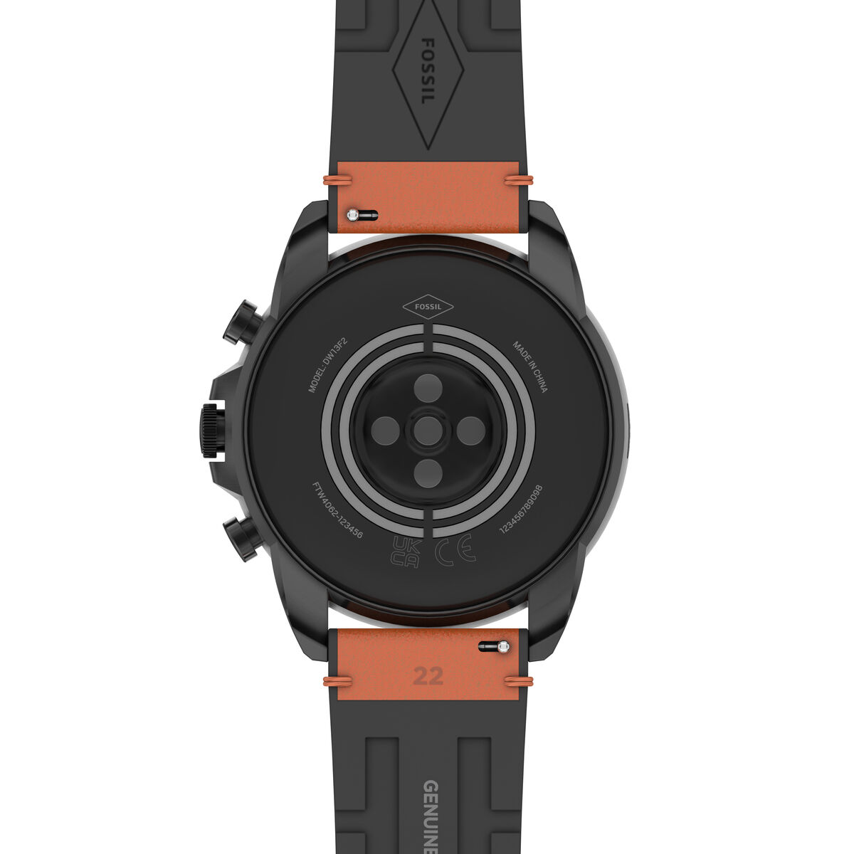 Умные часы Fossil FTW4062 Чёрный Коричневый 1,28-3