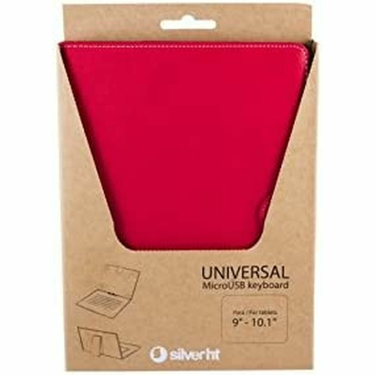 Silver Electronics 111916140199 Red Spanish Qwerty 9-10. 1-2