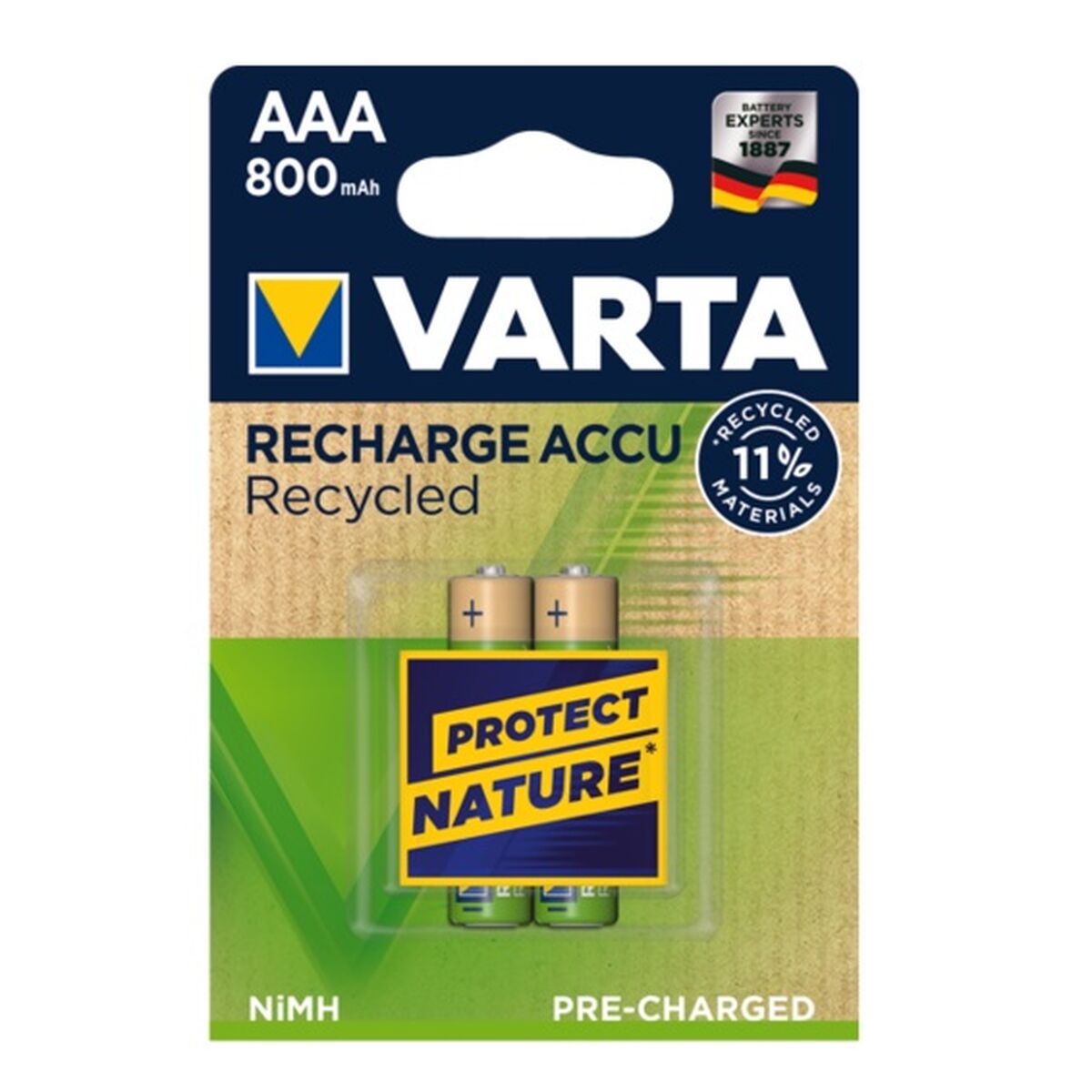 Аккумуляторные батарейки Varta AAA 800MAH  2UD 1,2 V 800 mAh AAA (10 штук)-2