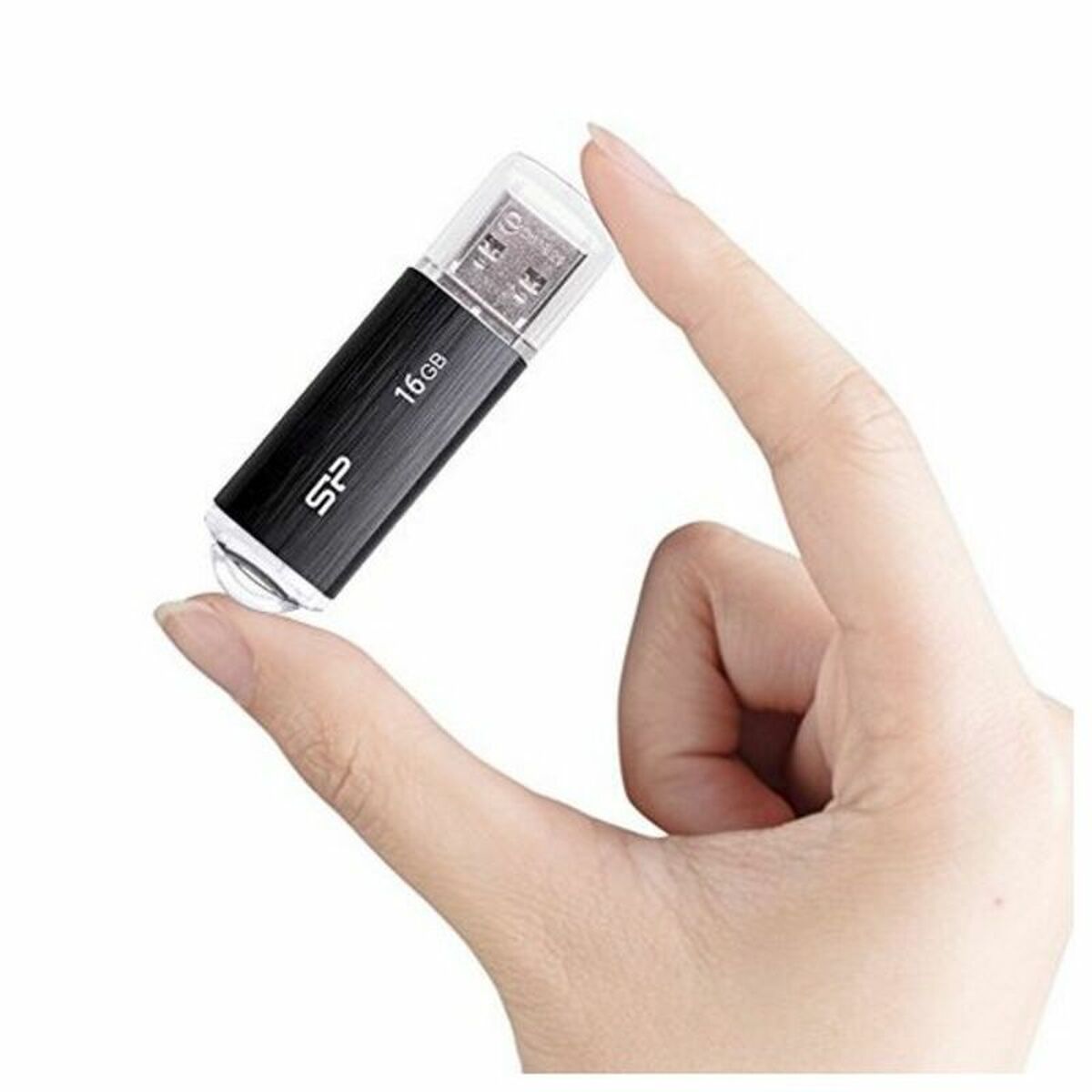 USВ-флешь память Silicon Power SP016GBUF2U02V1K 16 GB USB 2.0 Чёрный 16 Гб-2