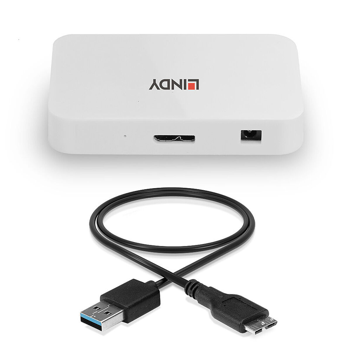 USB-разветвитель LINDY 43143 Белый-2