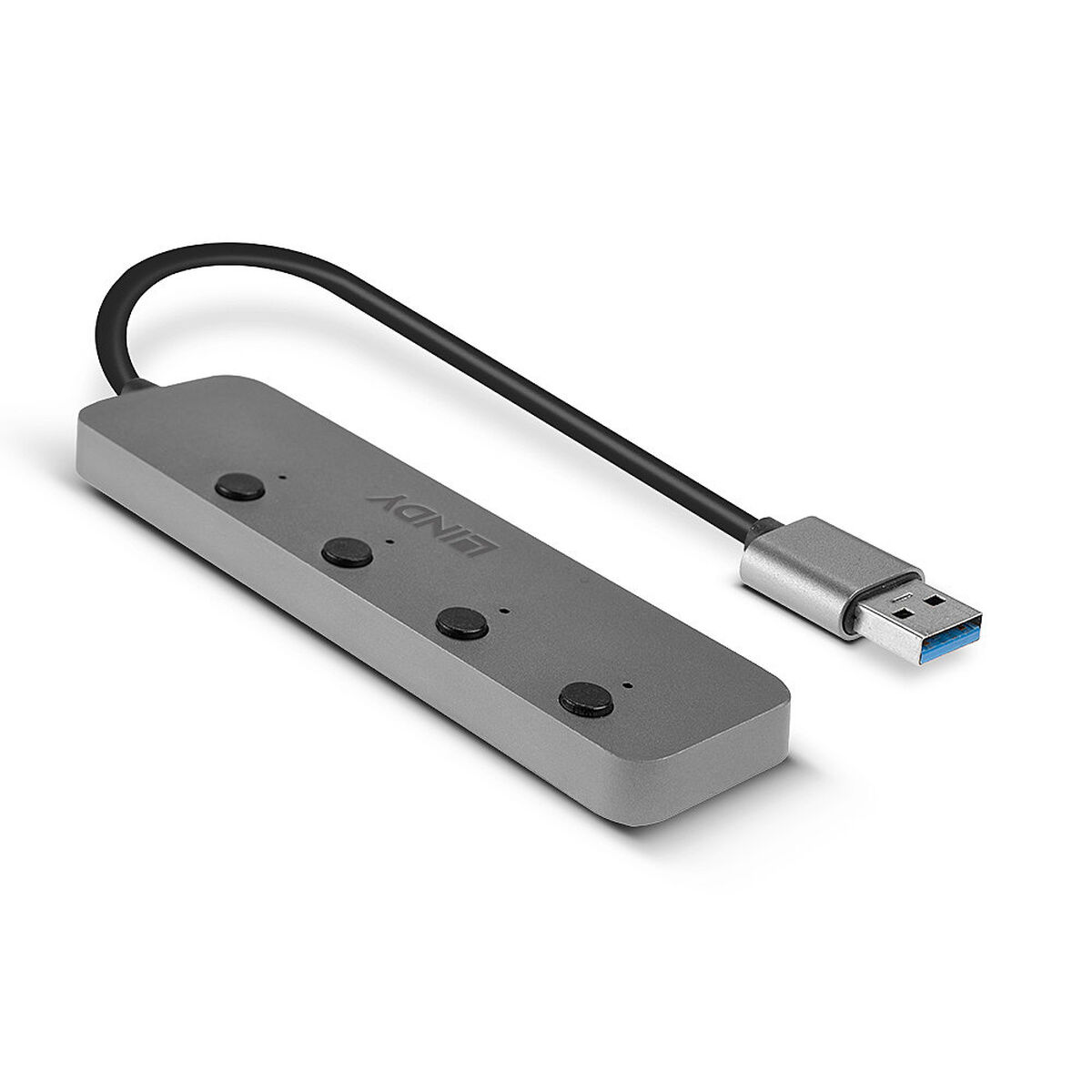 USB-разветвитель LINDY Чёрный Серый (1 штук)-2