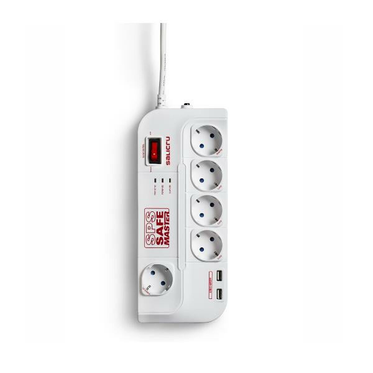 Сетевой фильтр 5 Tomas с выключателем Salicru SPS SAFE Master USB (1,8 m)-2