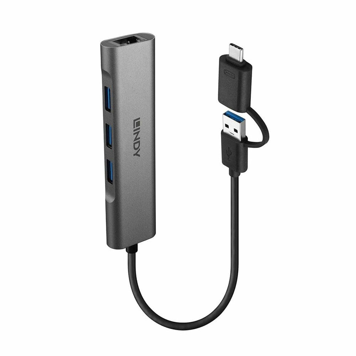 USB-разветвитель LINDY 43379 Чёрный-2