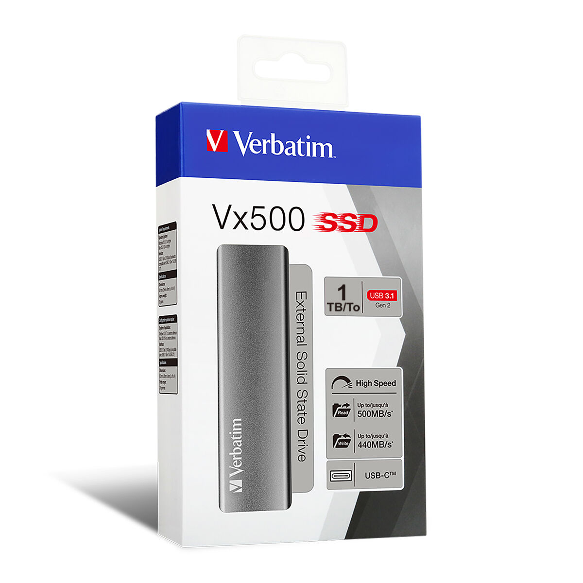 Внешний жесткий диск Verbatim VX500 1 TB SSD-3