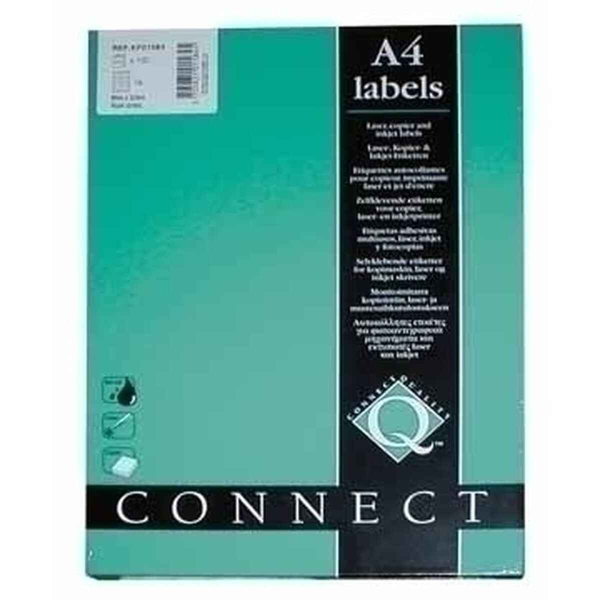 Жапсырма жапсырмалары Q-Connect KF01584 Ақ 100 Жапырақтары 99,1 х 33,9 мм-2