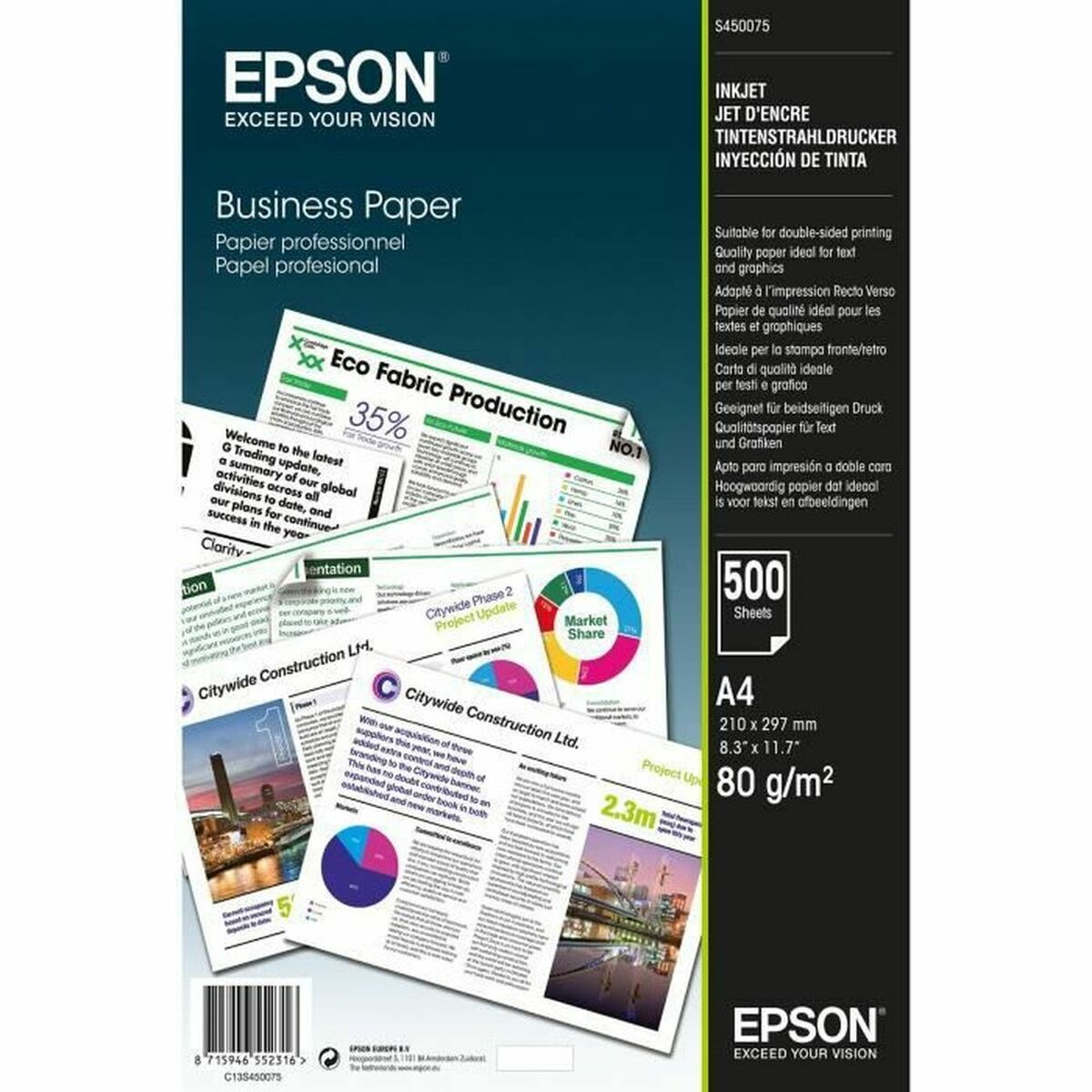 Epson - Ақ A4 басып шығаруға арналған қағаз