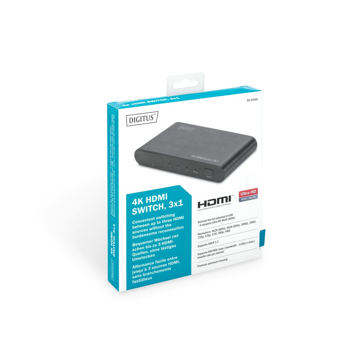 HDMI-переключатель Digitus by Assmann DS-45316 Чёрный-4