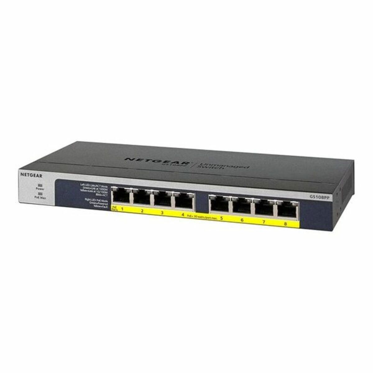 Коммутатор кабинета Netgear GS108PP-100EUS 16 Gbps-3