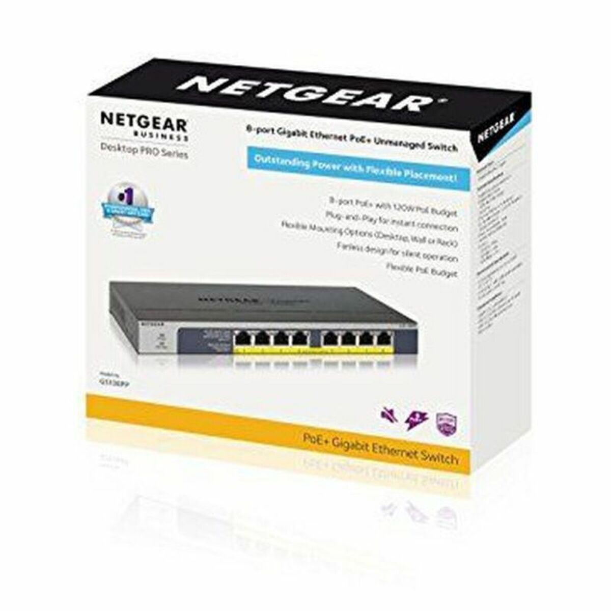 Коммутатор кабинета Netgear GS108PP-100EUS 16 Gbps-5