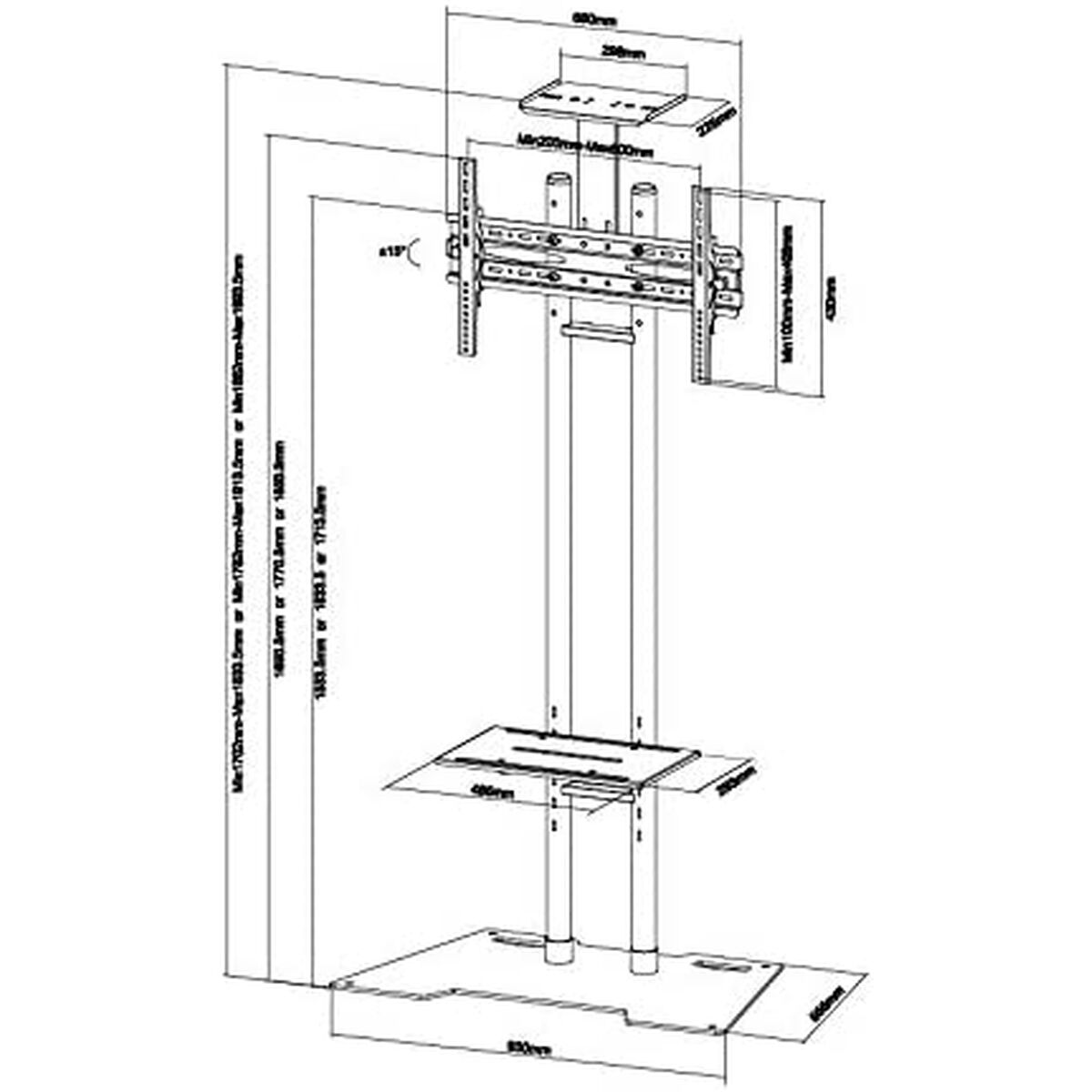 Подставка для ТВ Neomounts PLASMA-M1700ES 55 50 kg 35 kg-2