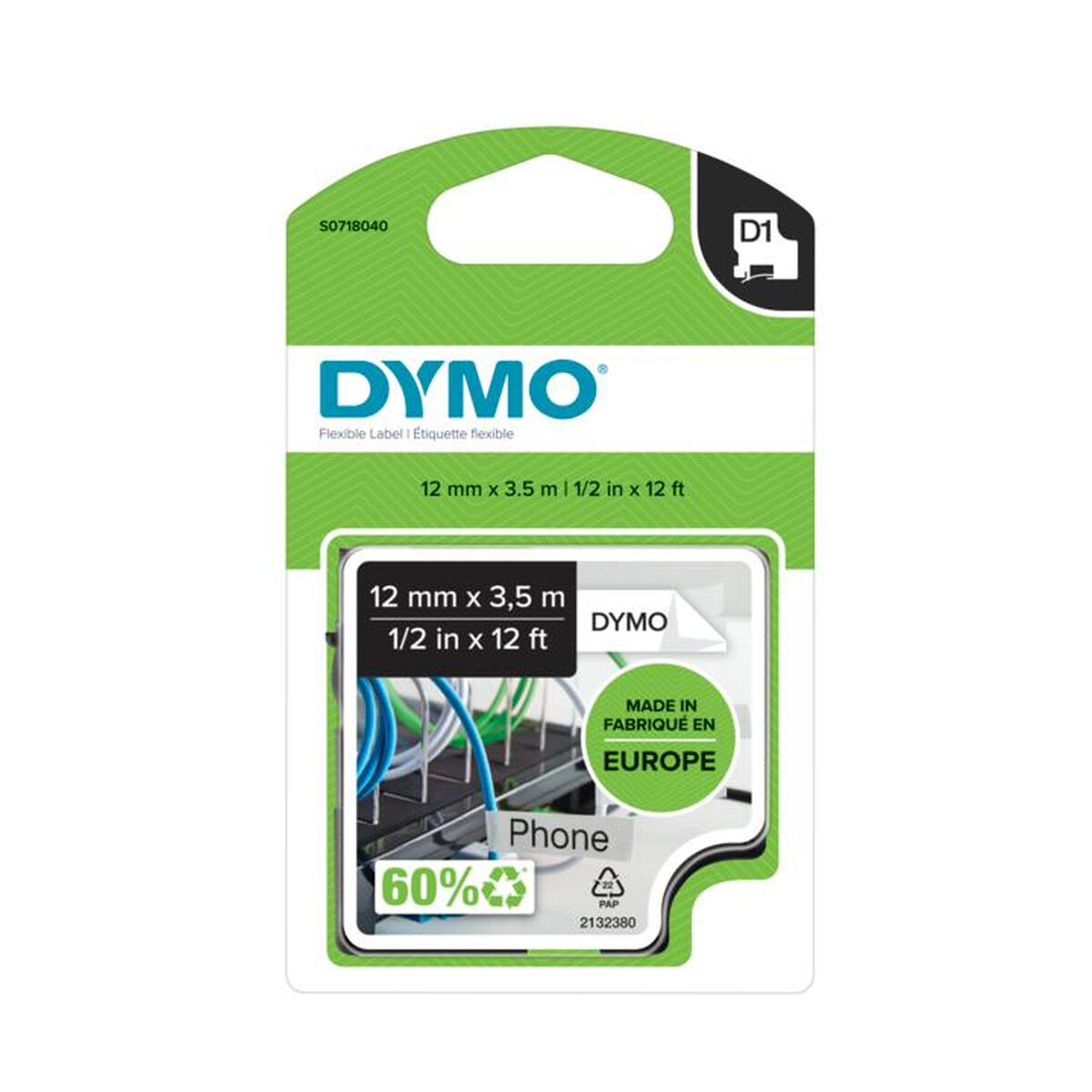 Ламинированная лента для фломастеров Dymo S0718050 Чёрный-2