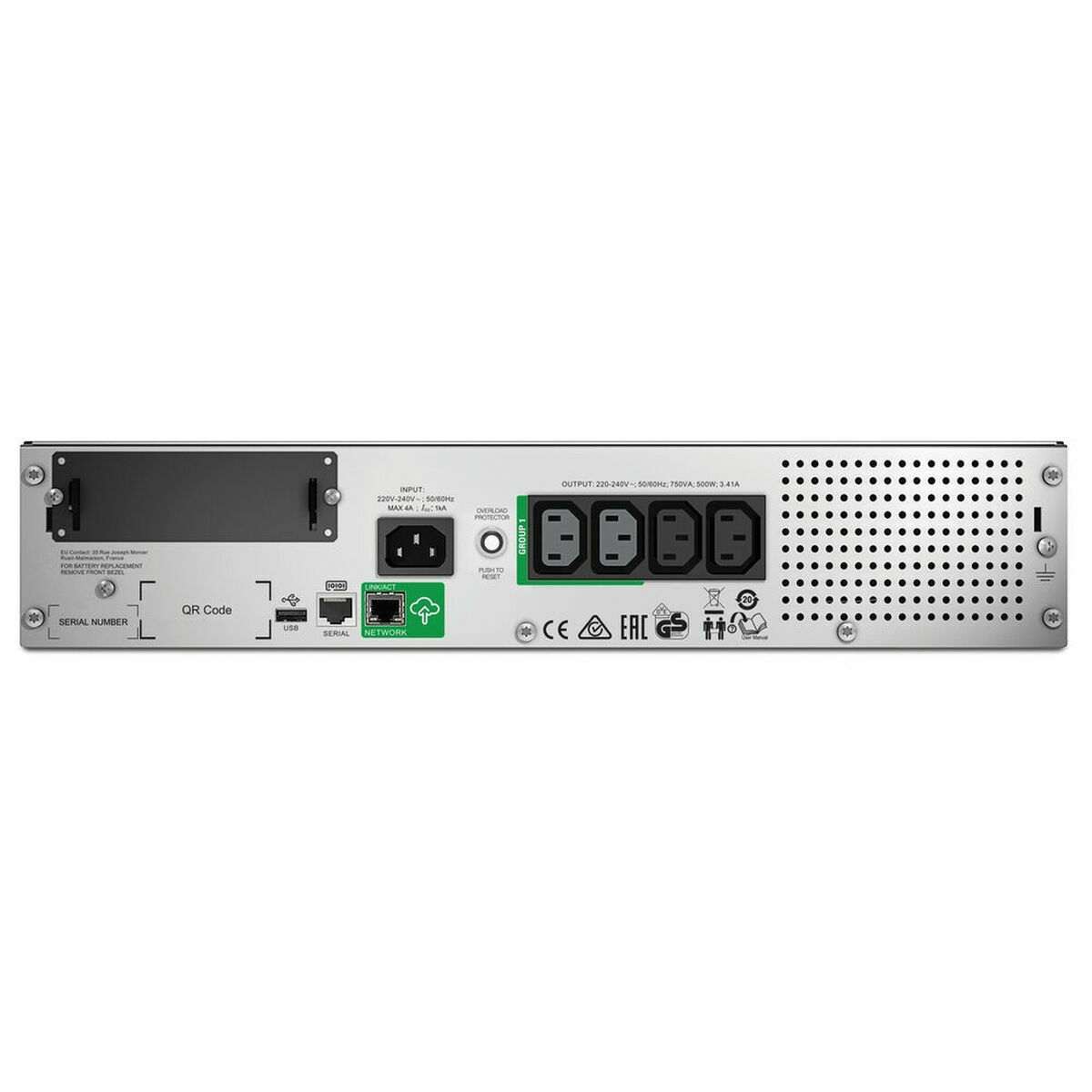 Система бесперебойного питания Интерактивная SAI APC SMT750RMI2UC 500 W 750 VA-2